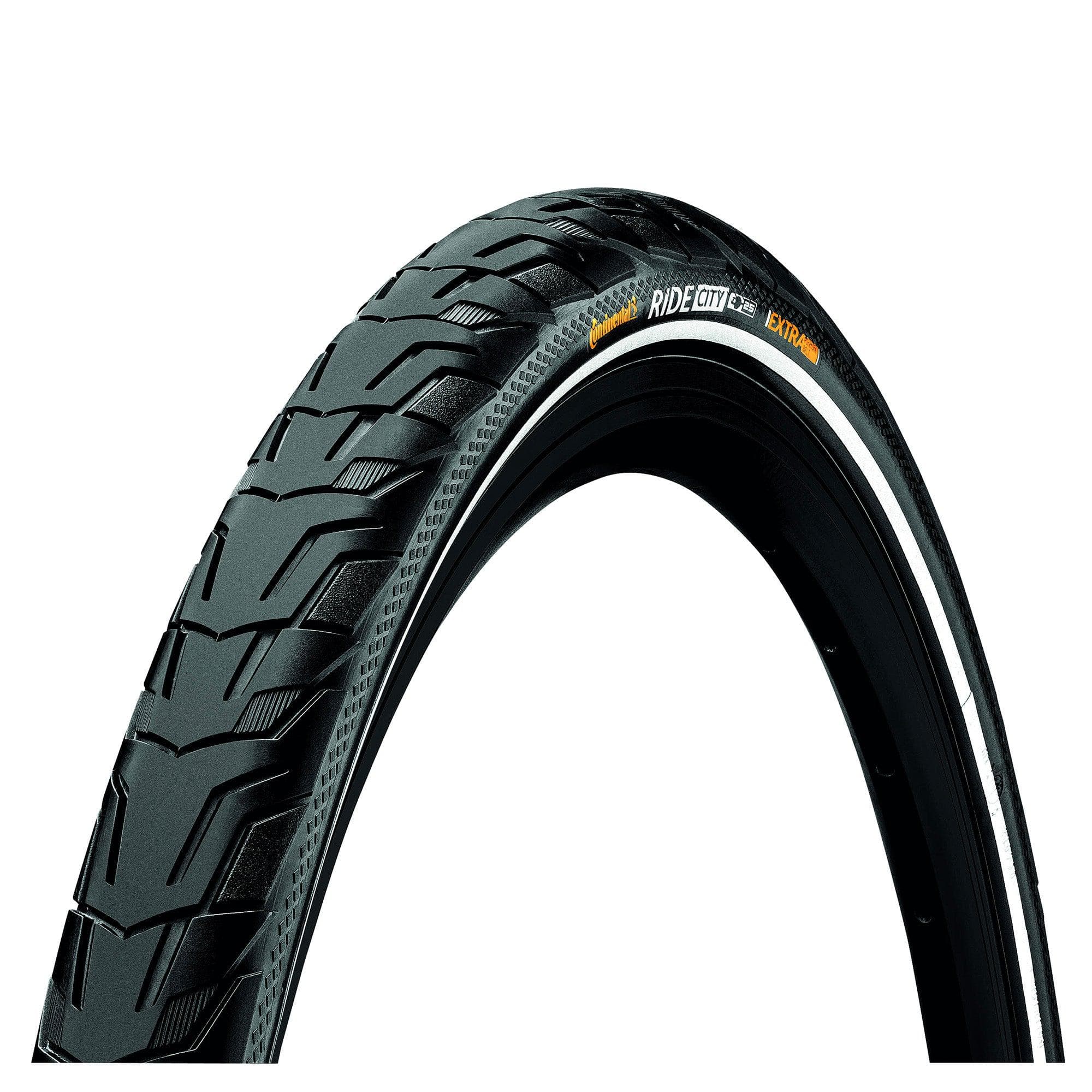 Continental Ride City Reflex Tyre - Wire Bead: Black/Black Reflex 700X35C