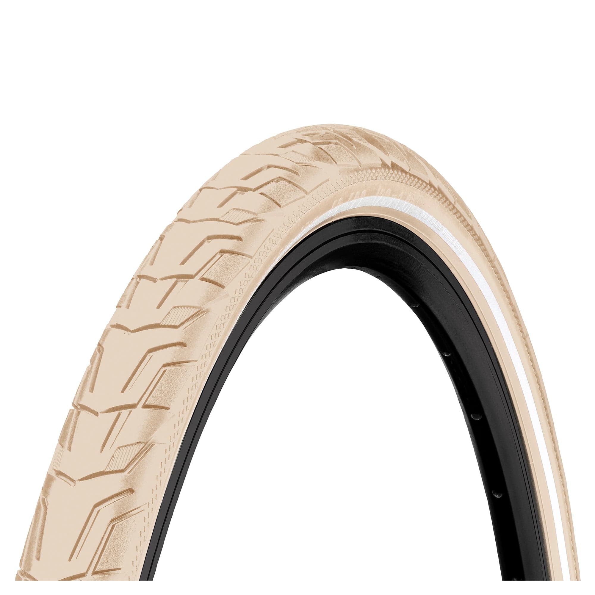 Continental Ride City Reflex Tyre - Wire Bead: Cream/Cream Reflex