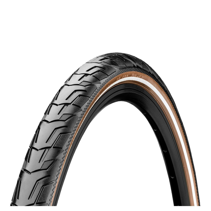 Continental Ride City Reflex Tyre - Wire Bead: Black/Brown Reflex 700X42C (40C)