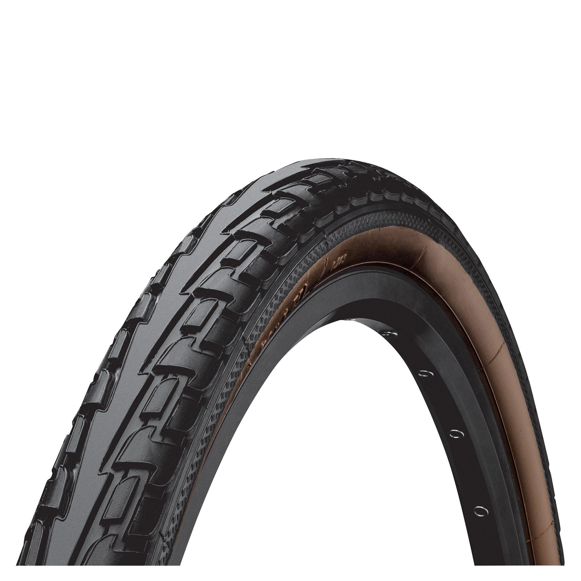 Continental Ride Tour Tyre - Wire Bead: Black/Brown