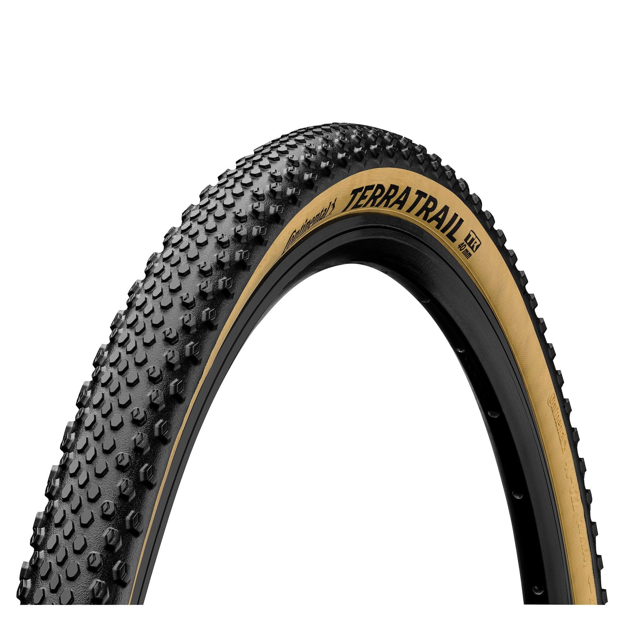 Continental Terra Trail Shieldwall Tyre - Foldable Puregrip Compound: Black/Cream 700X35C