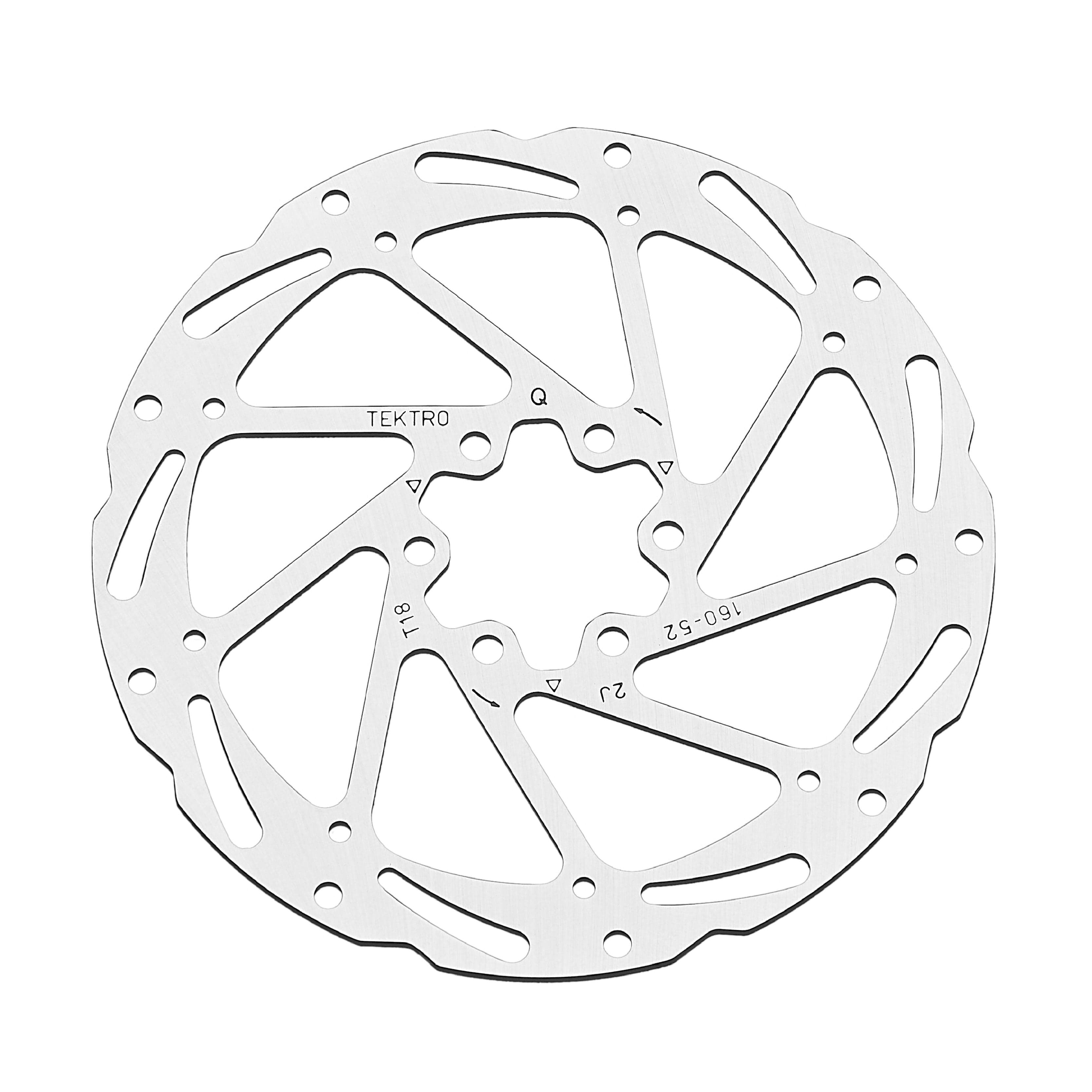Tektro - Rotor - TR52 1.8mm 6 Bolt - 160mm – BikeParts.co.uk