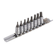 UNIOR Screwdriver Socket Set With Tx Profile 1/4" On Rail 2024:  TX8-TX40/8