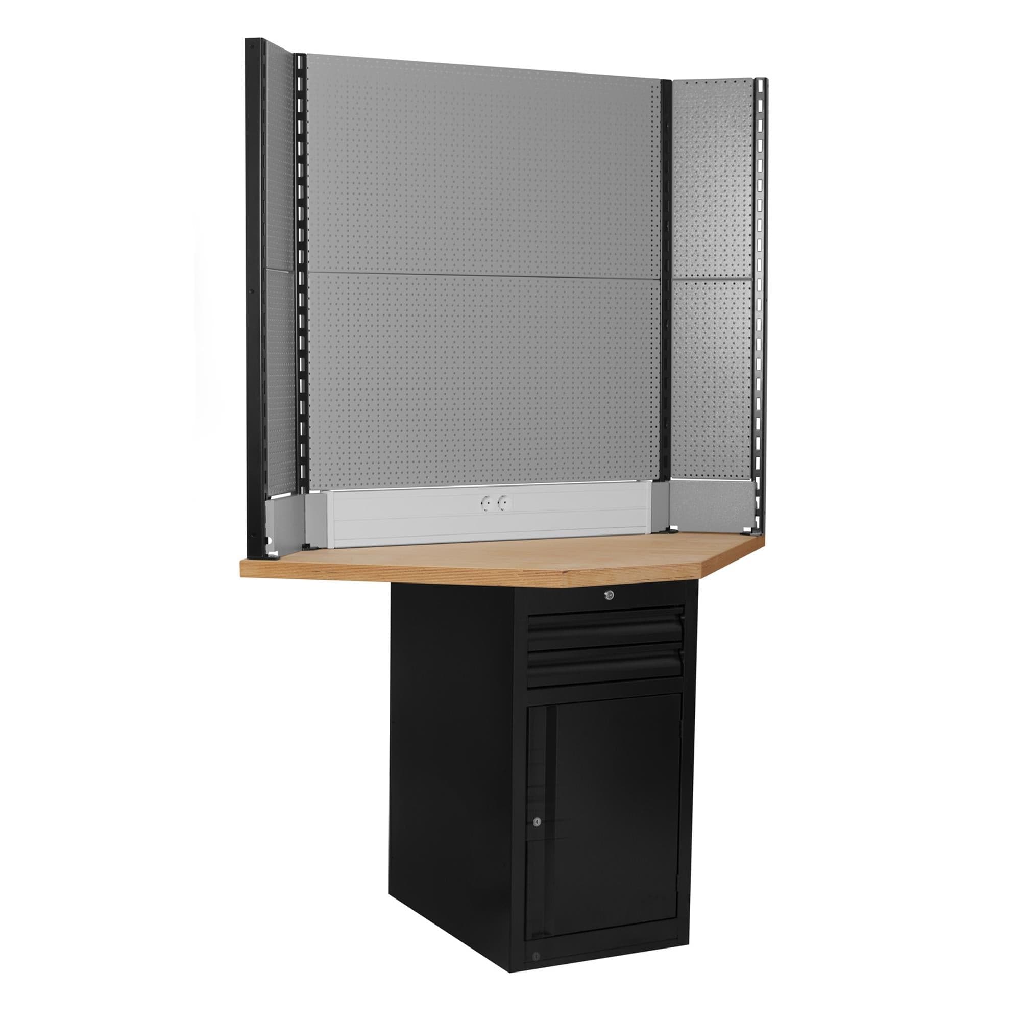 Unior Tech Corner Bench With Narrow Cabinet And Back Panel 2024: