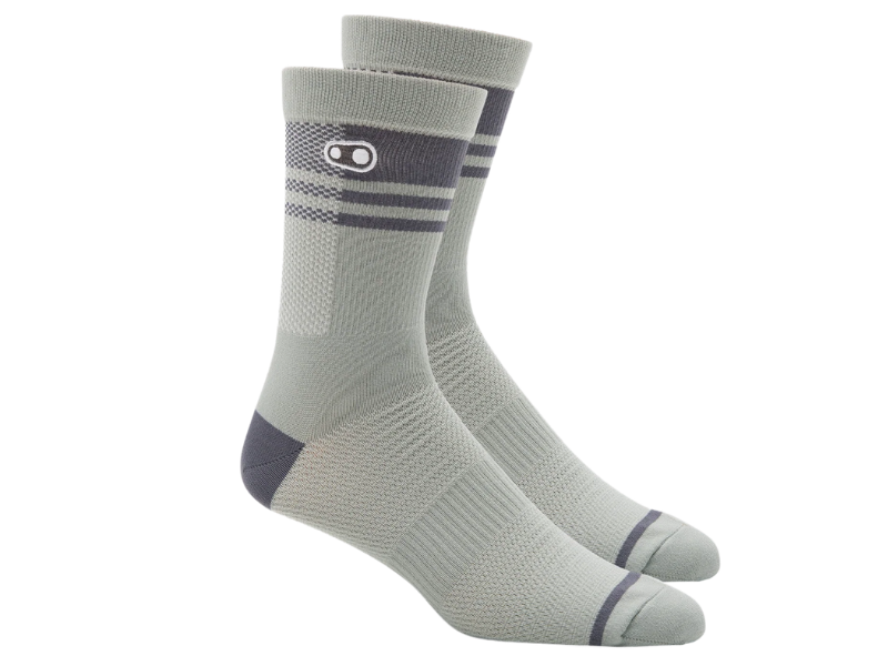 Crankbrothers Icon Socks - Green/Grey - Large/X-Large