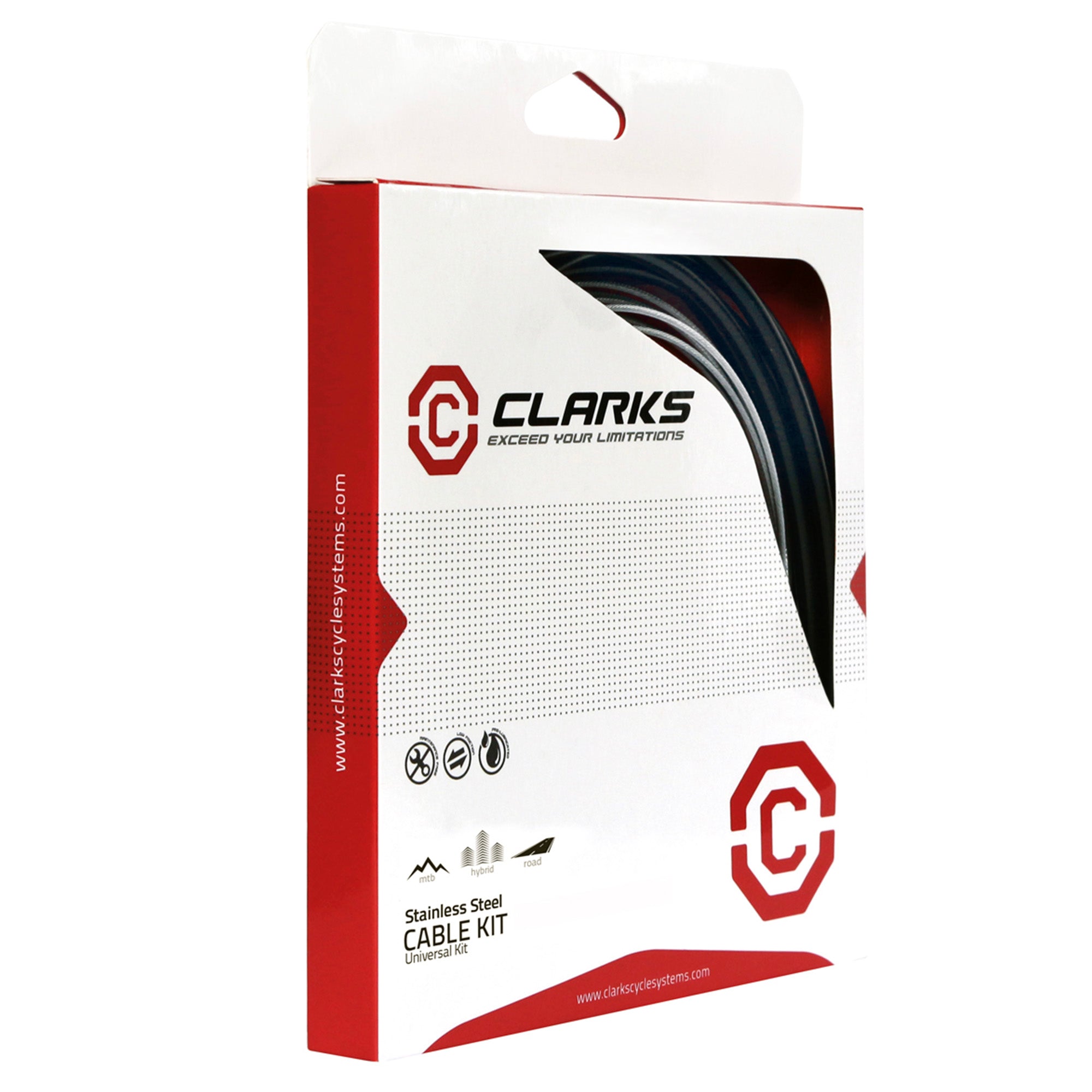 Clarks Universal S/S Front & Rear Brake Cable Kit W/P2