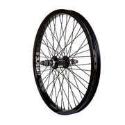 Gusset Components Black Dog Rear, 14mm, Black Dog Double Wall Rim On Std Hub & Black Spokes, 48h (20")