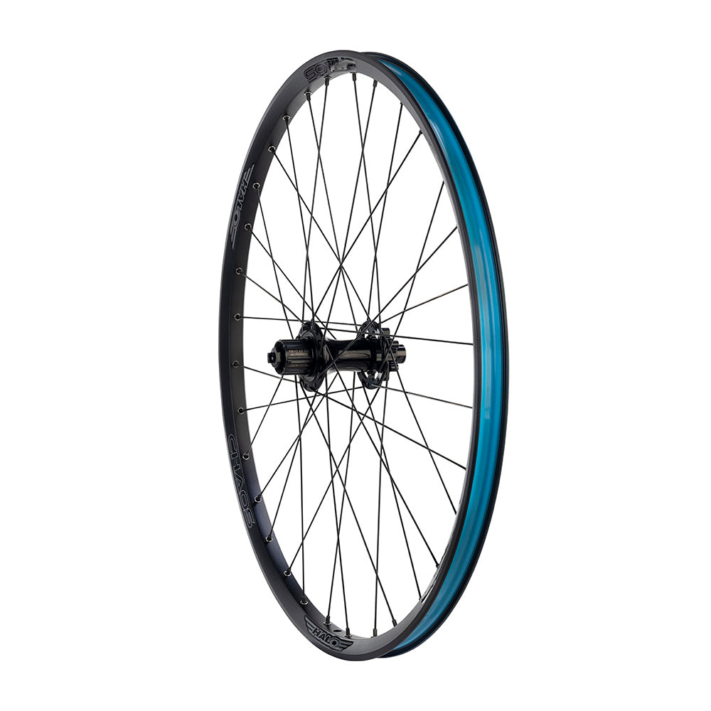 Chaos 26 MT-SS MantraDrive Rear, MT-SS MantraDrive SS BLACK Disc Hub 135mm 3/8", 32H. Blk DB Spokes, Cog NOT included