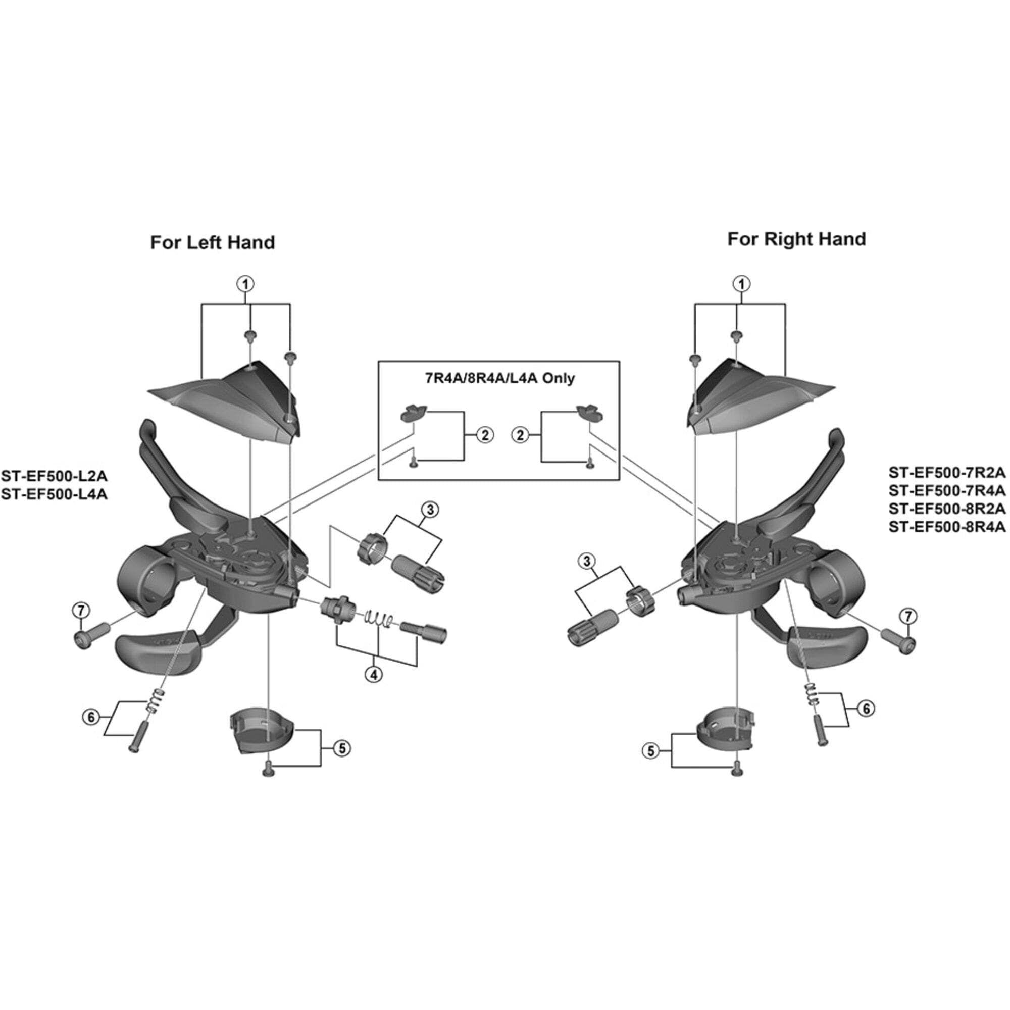 Shimano Spares ST-EF500-L2A Upper cover and fixing screws