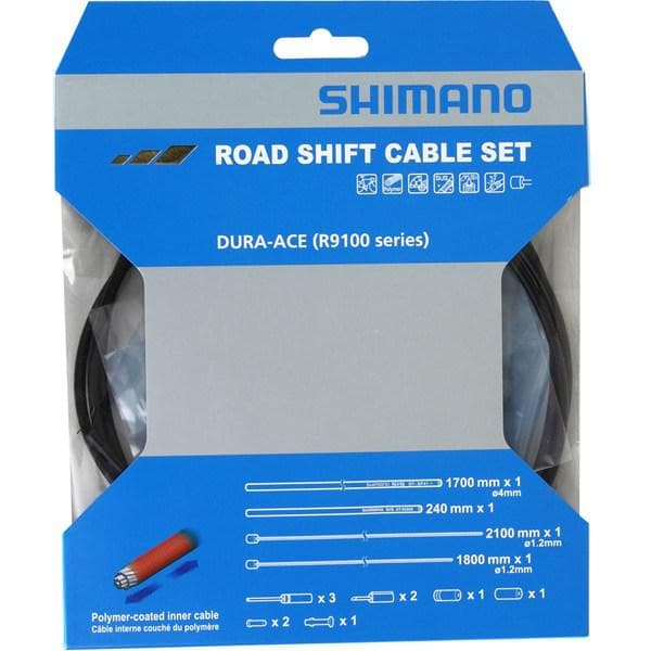Load image into Gallery viewer, Shimano Dura Ace RS900 Road Gear Cable Set - Polymer Coated Inners - Black
