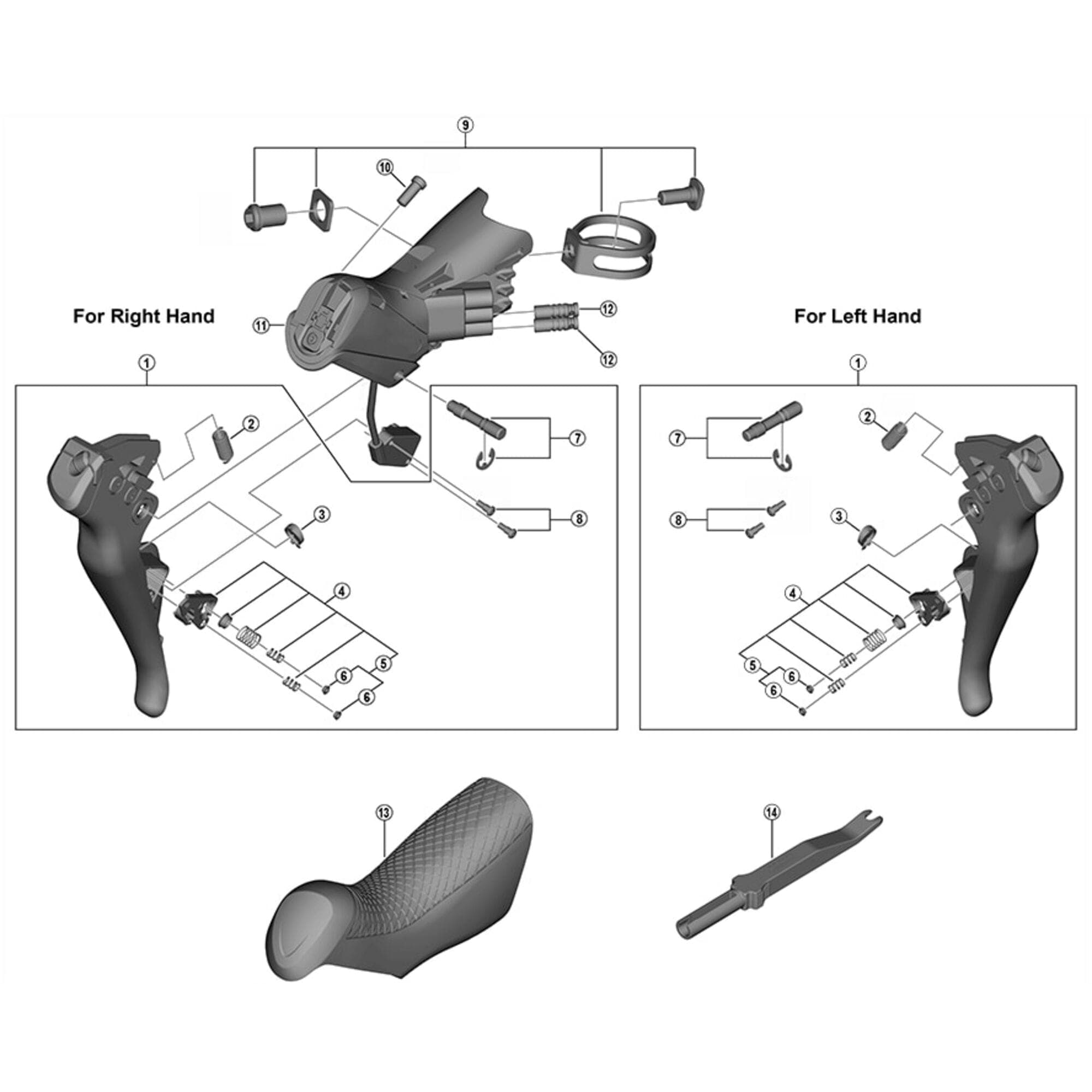Shimano Spares ST-R9150 right hand bracket unit