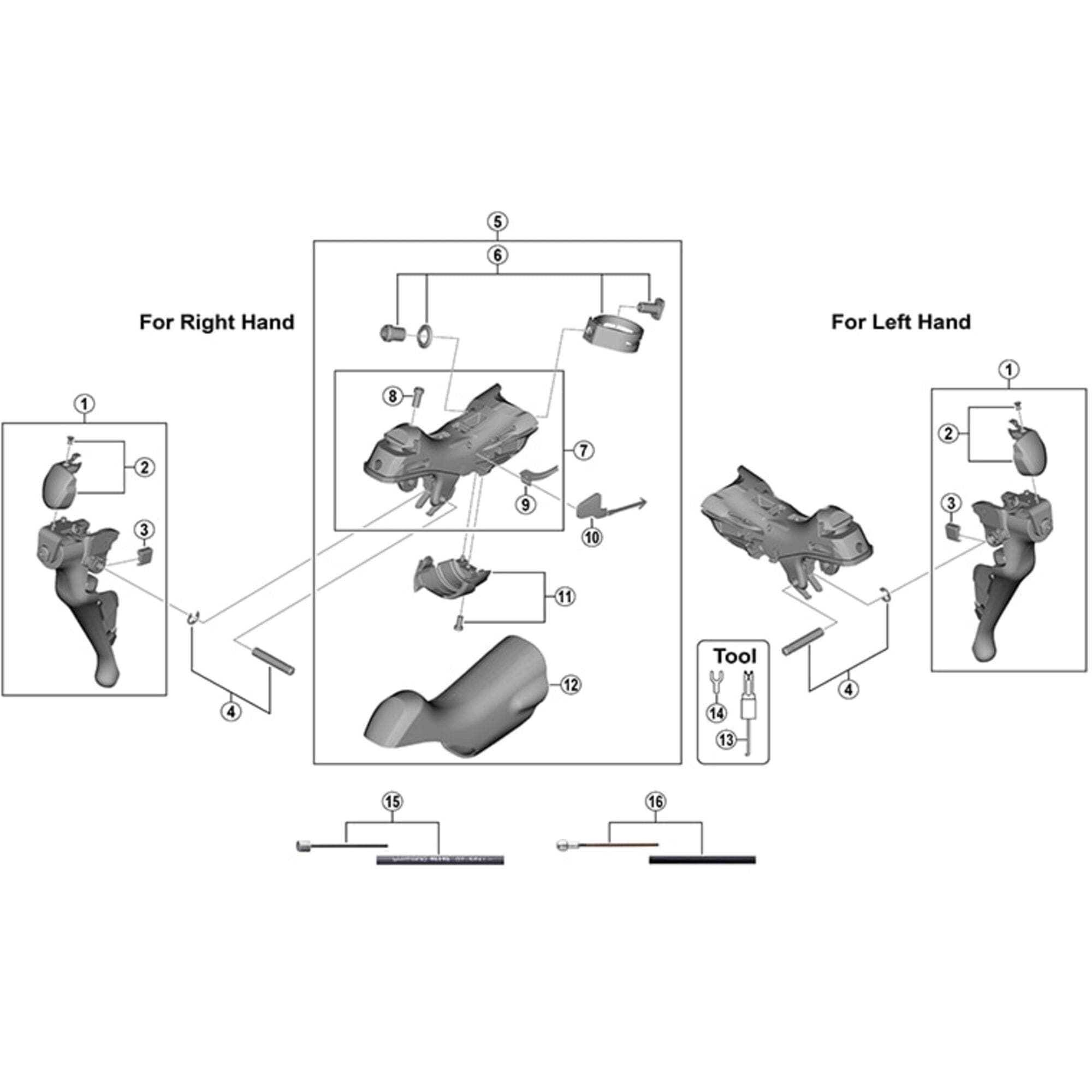 Shimano Spares ST-R8000 / ST-R7000 bracket cover pair
