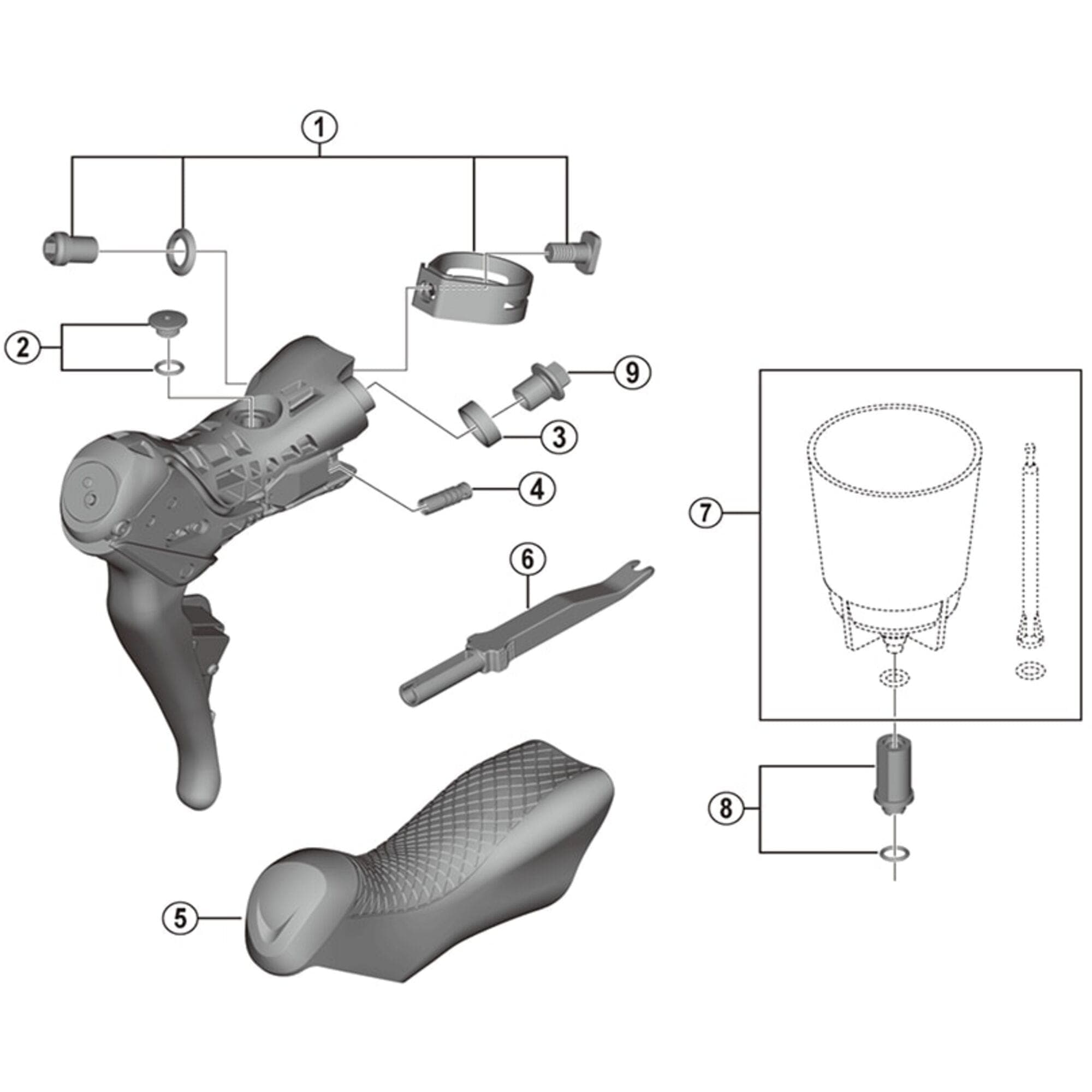 Shimano Spares ST-R8070 bracket covers; pair