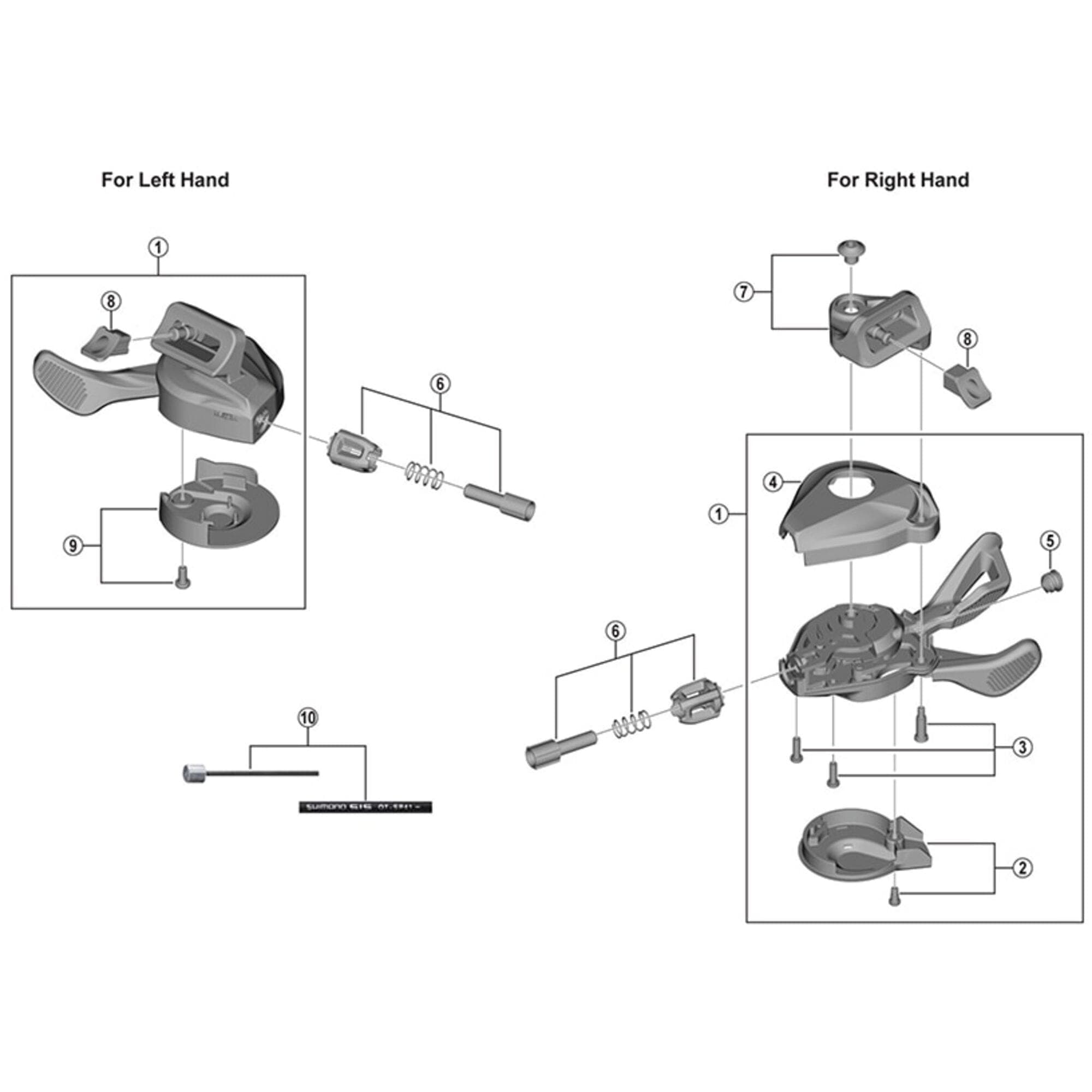 Shimano Spares SL-M7100-I left hand shifting lever unit