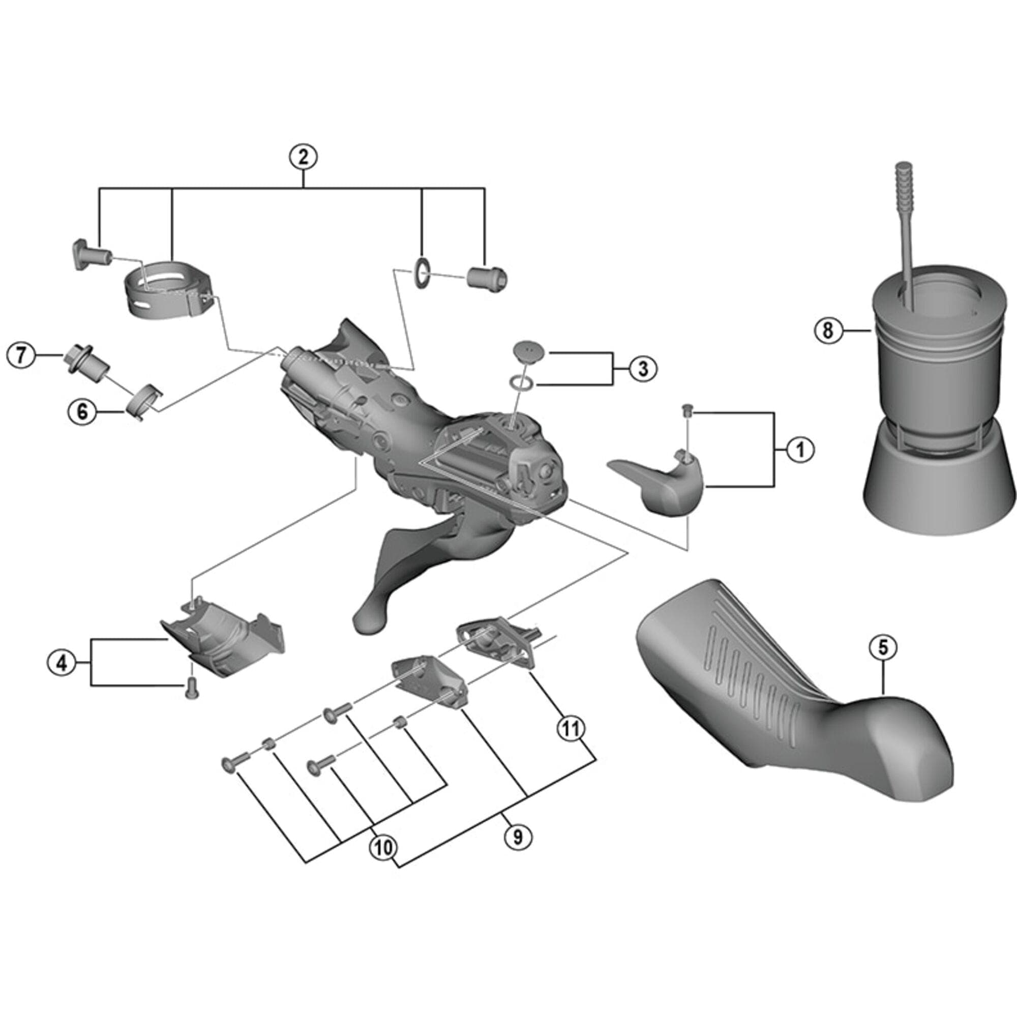 Shimano Spares ST-RX810 bracket covers; pair