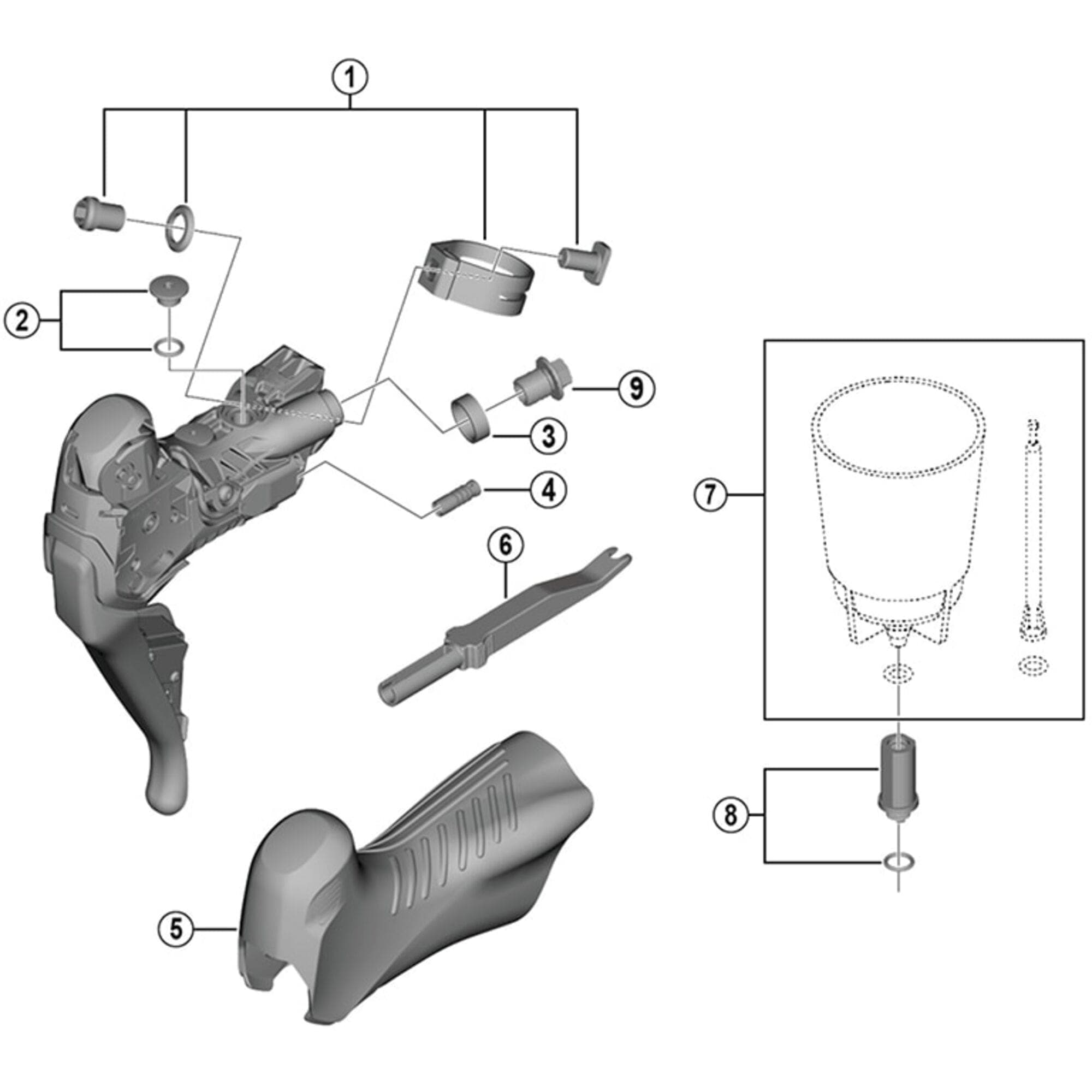 Shimano Spares ST-RX815 bracket covers; pair