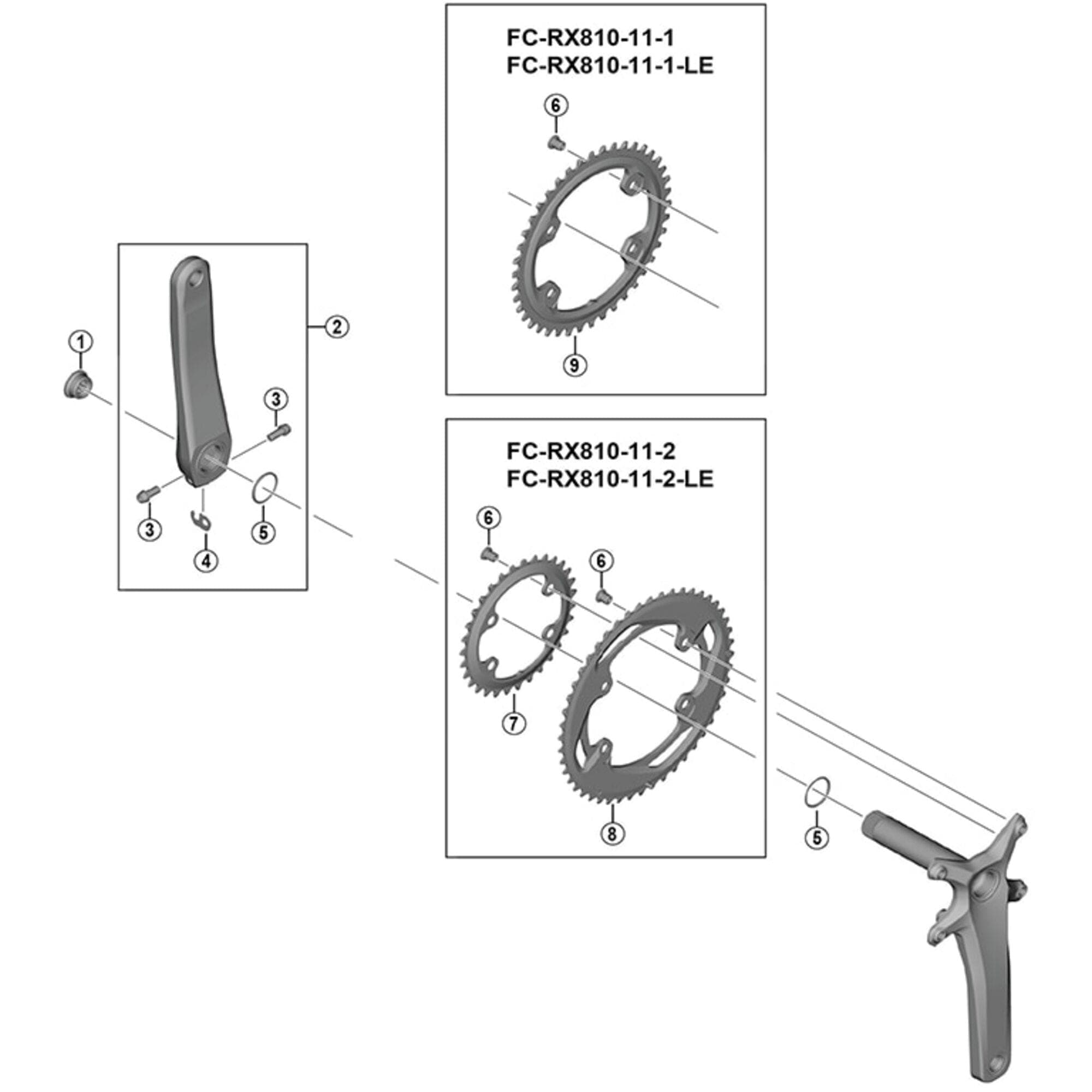 Shimano Spares FC-RX810 chainring 42T