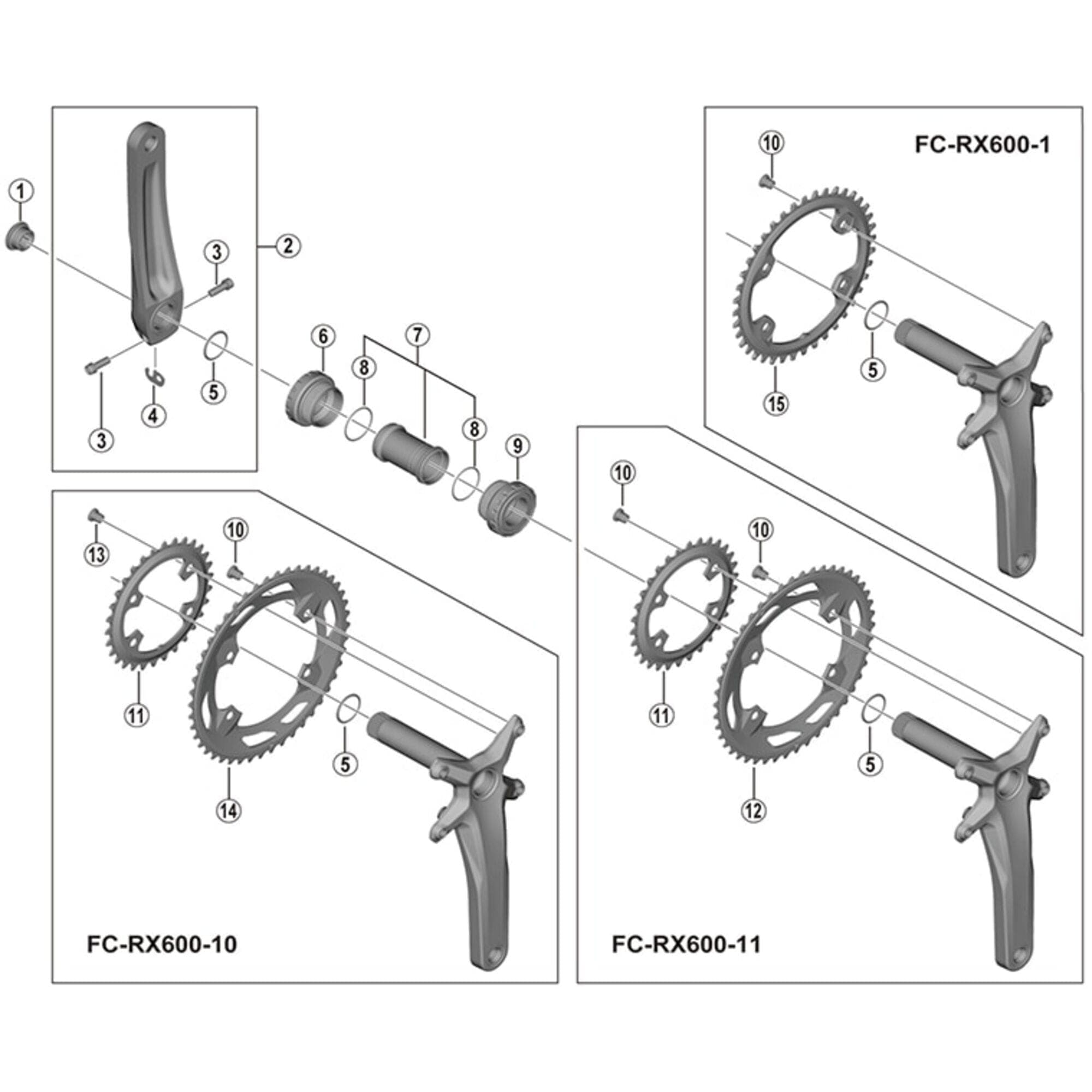 Shimano GRX FC-RX600-10 chainring 46T-NF