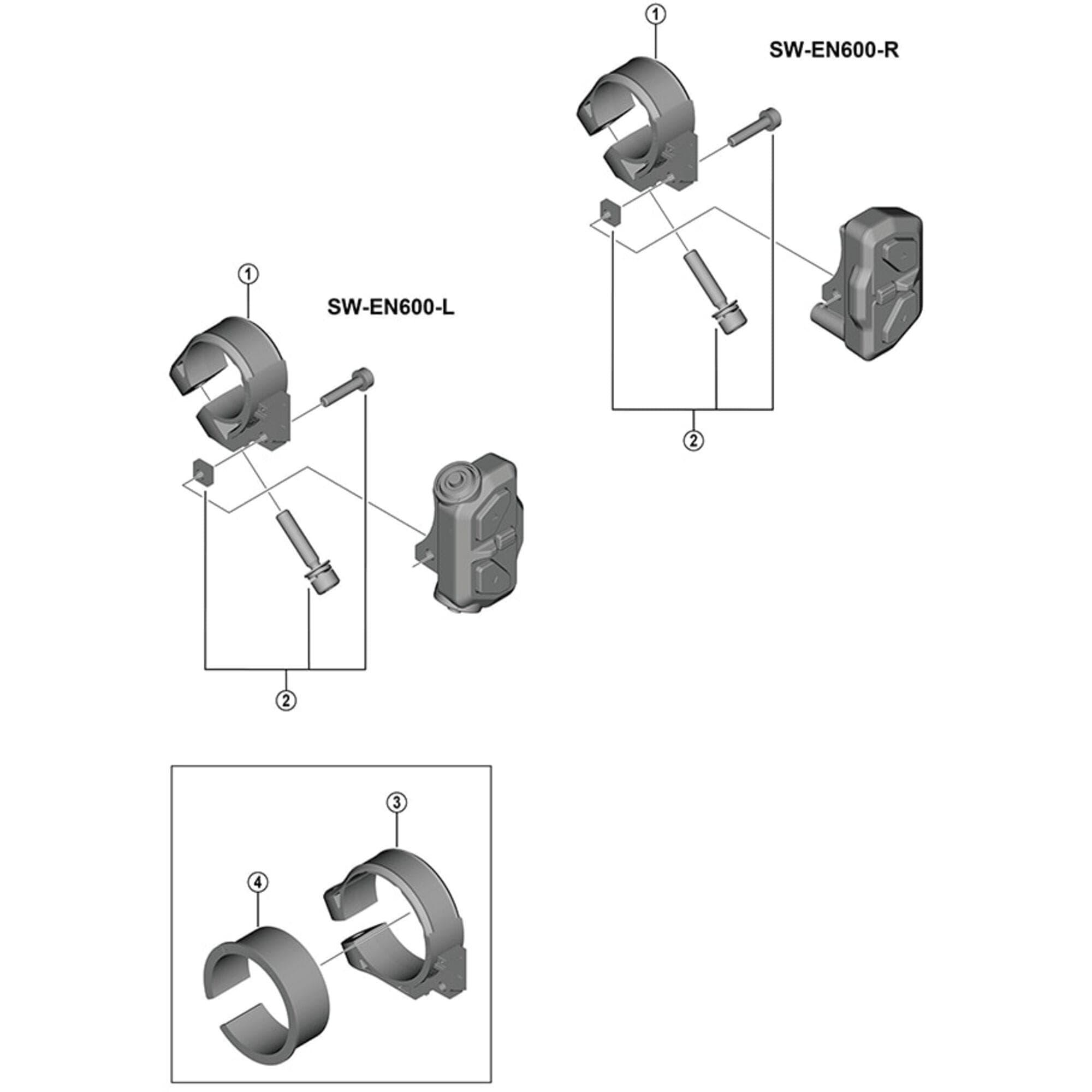 Shimano Spares SW-EN600 stay 22.2 mm with nut