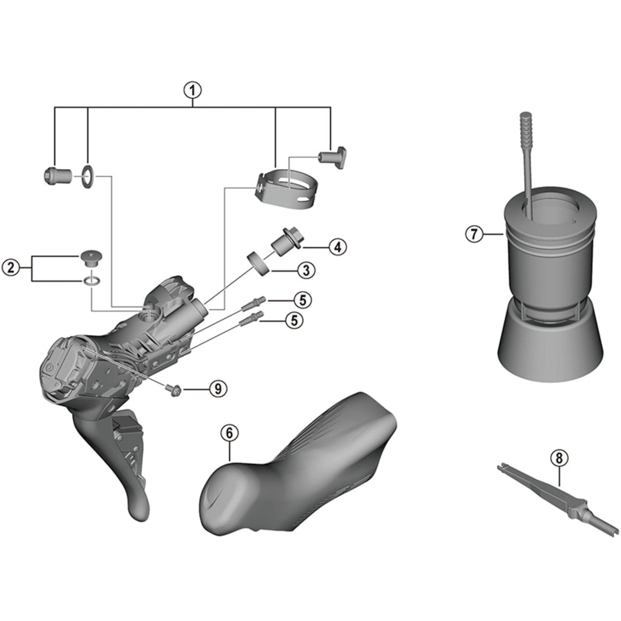 Shimano Spares ST-R8170 bracket covers; pair