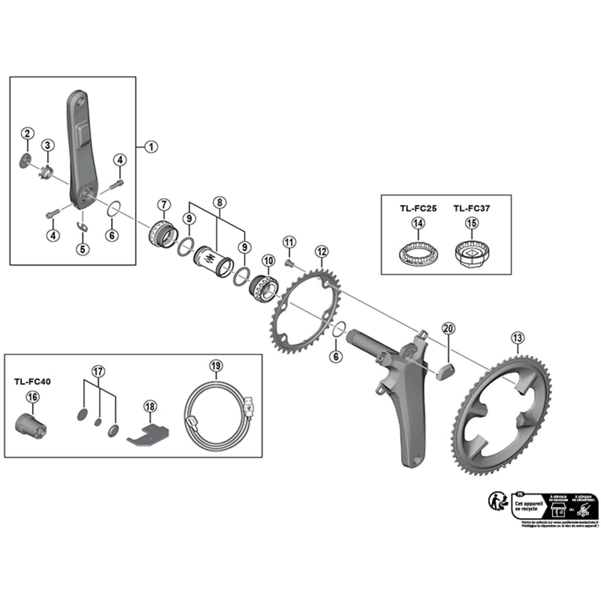 Shimano Spares FC-R8100-P outer cap