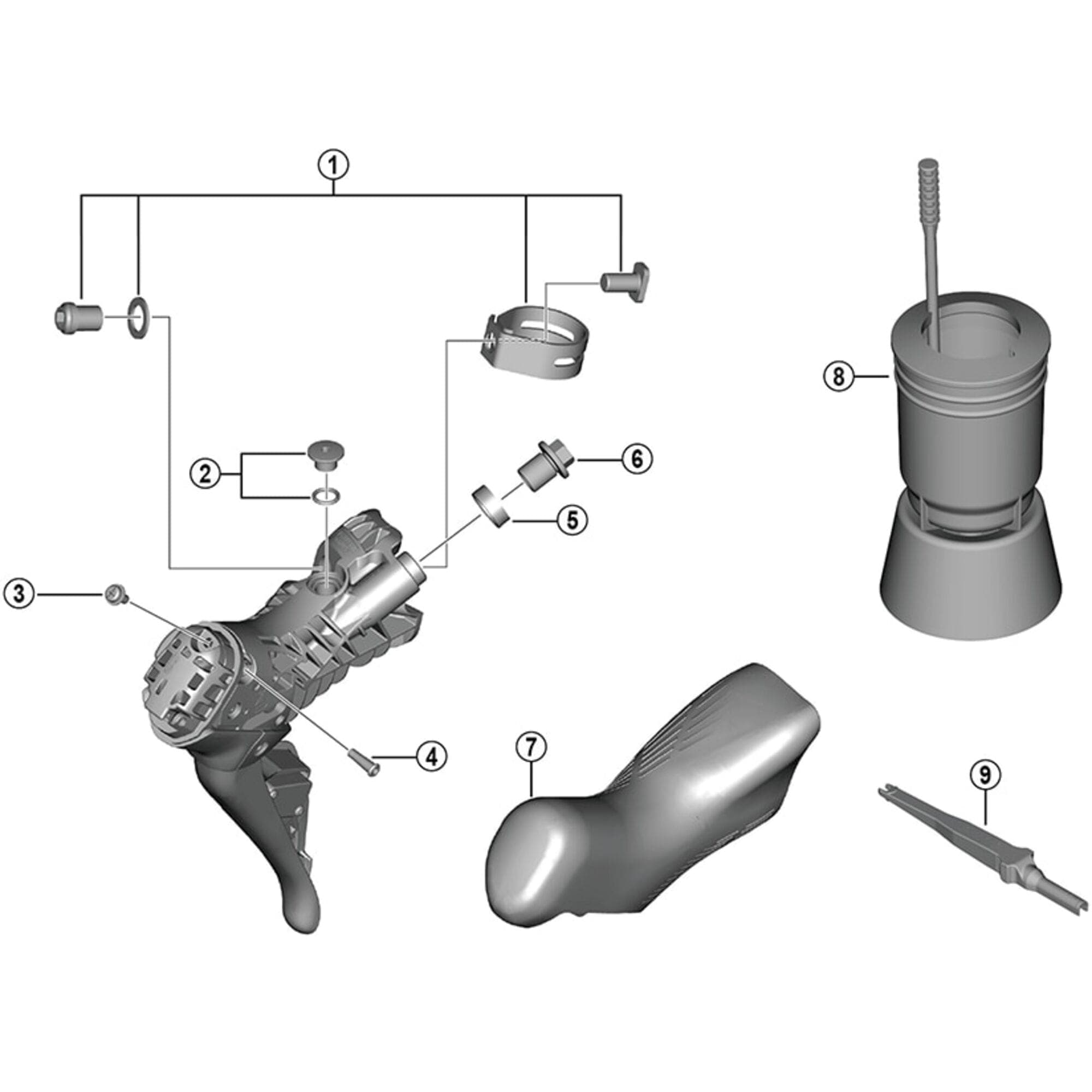 Shimano Spares ST-R7170 bracket covers; pair