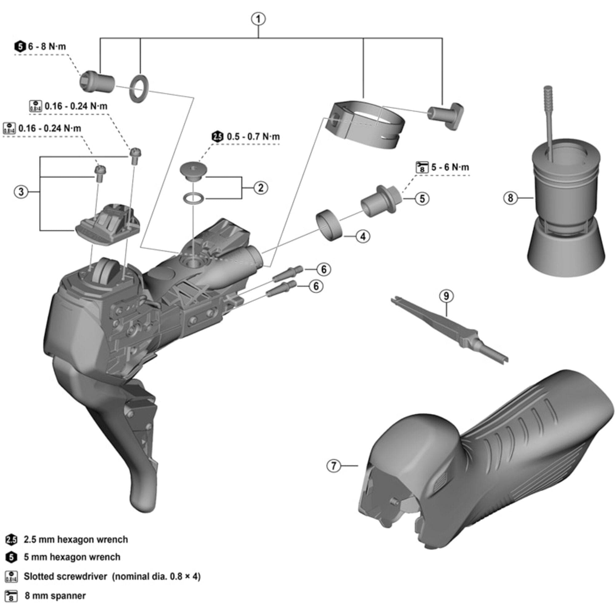 Shimano GRX ST-RX825 bracket covers, pair