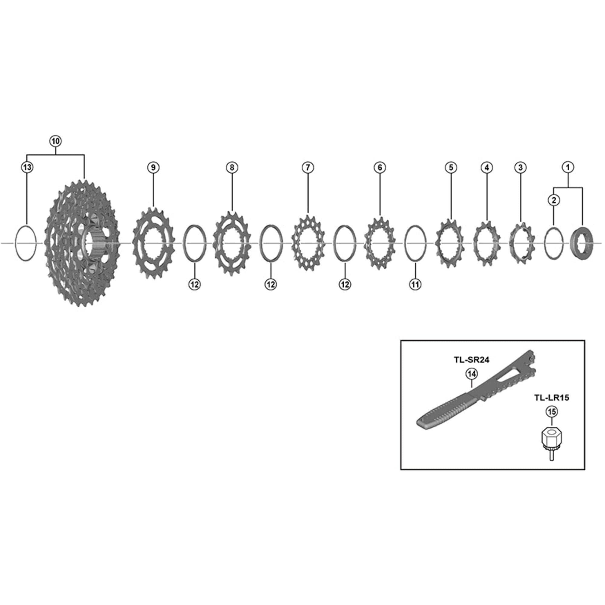 Shimano-Spares-CS-R7101-Lock-ring-and-washer