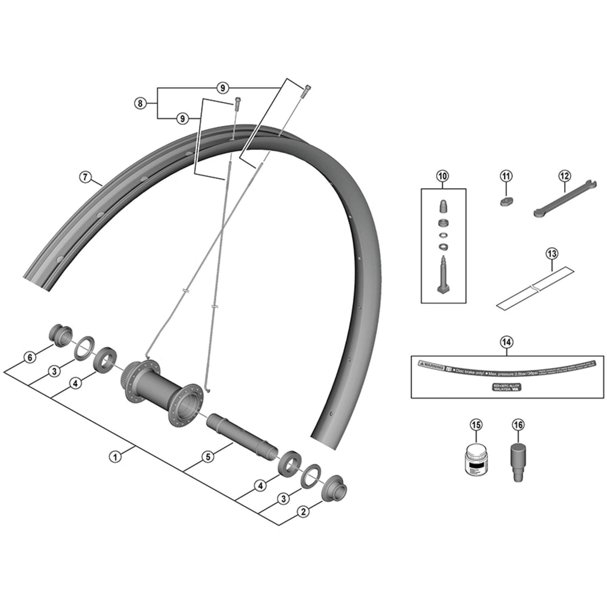 Shimano-Spares-WH-M8200-TL-F15-B-29-spoke-and-nipple,-298-mm