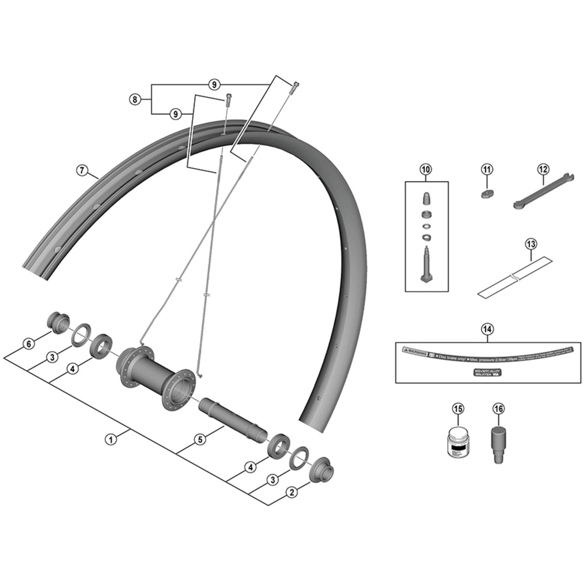 Shimano-Spares-WH-M8200-TL-F15-B-29-spoke-and-nipple,-298-mm
