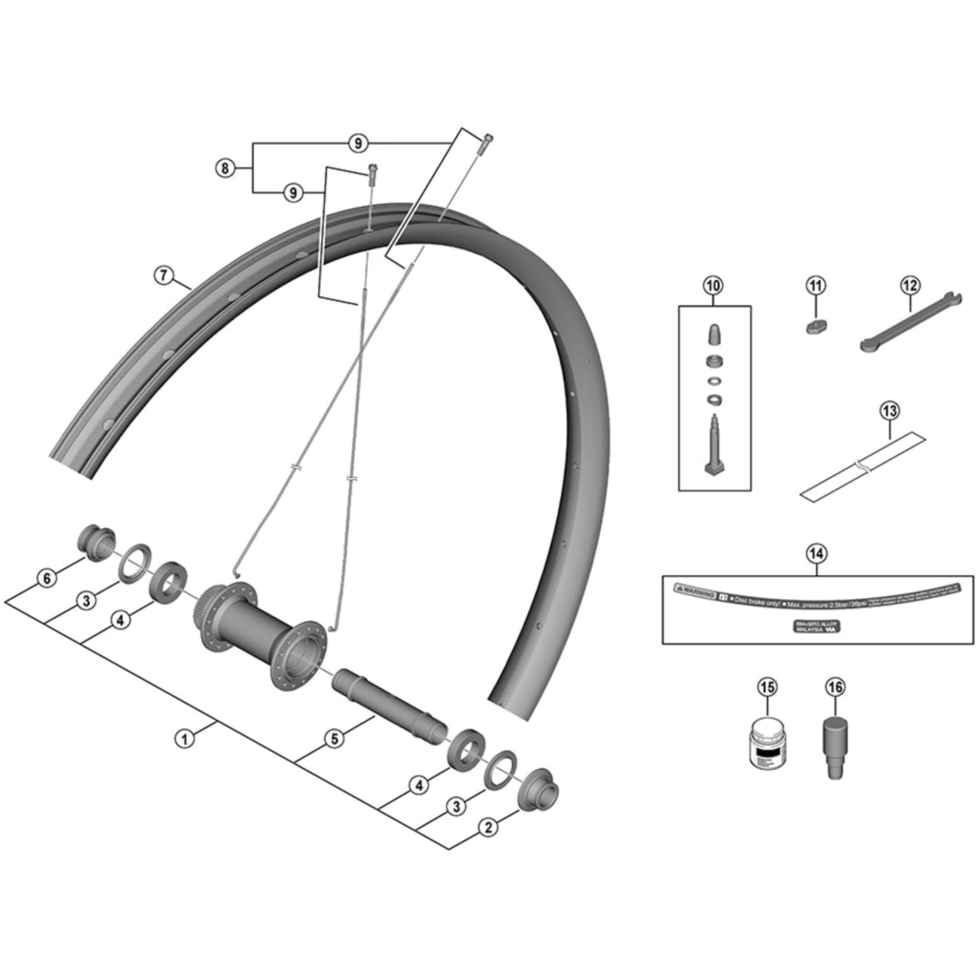 Shimano-Spares-WH-M8200-TL-F15-B-275-spoke-and-nipple,-279-mm