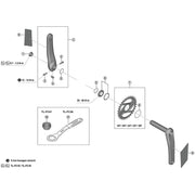 Shimano Spares FC-M9200 left hand crank arm unit with protection sticker; 170 mm test