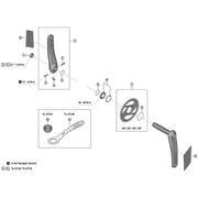 Shimano-Spares-FC-M9220-left-hand-crank-arm-unit-with-protection-sticker,-170-mm