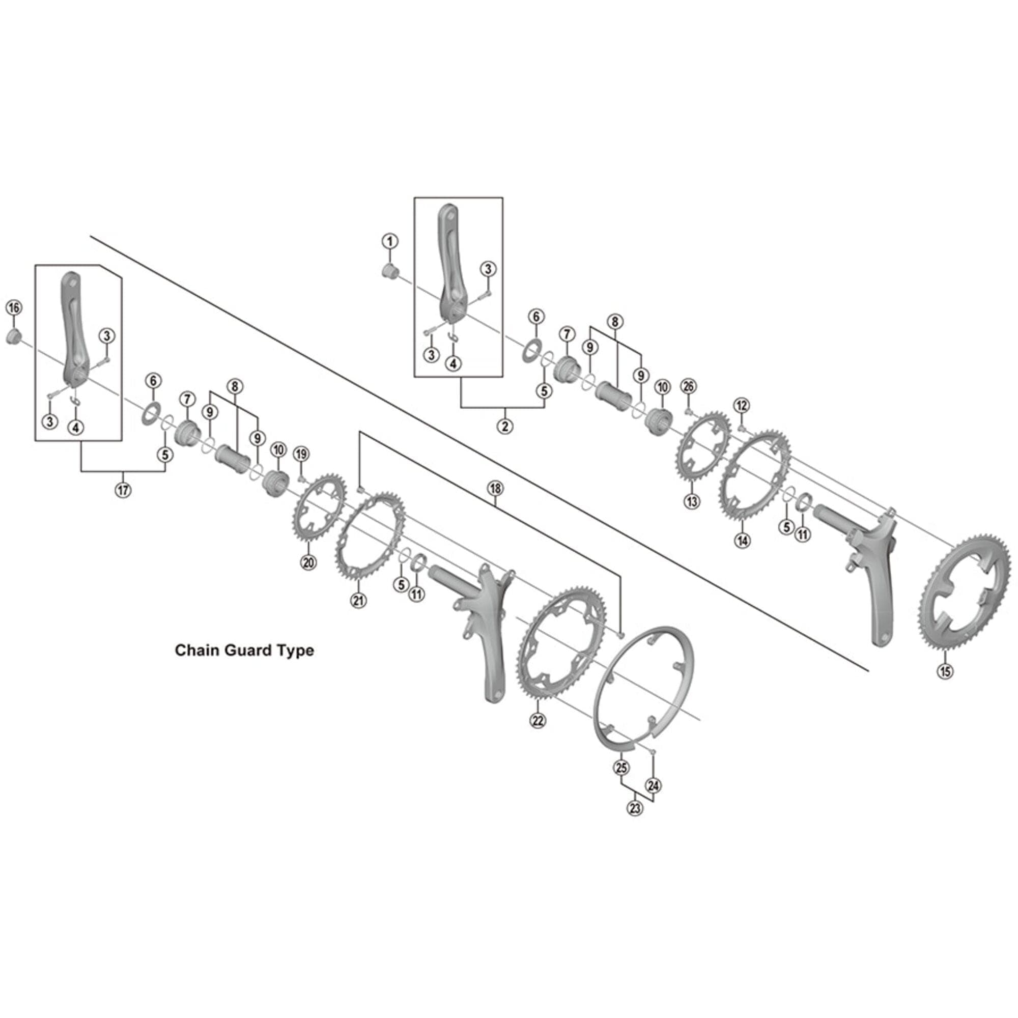 Shimano Sora FC-3503 Sora 9 speed triple outer chainring 50T-D for 50/39/30T black