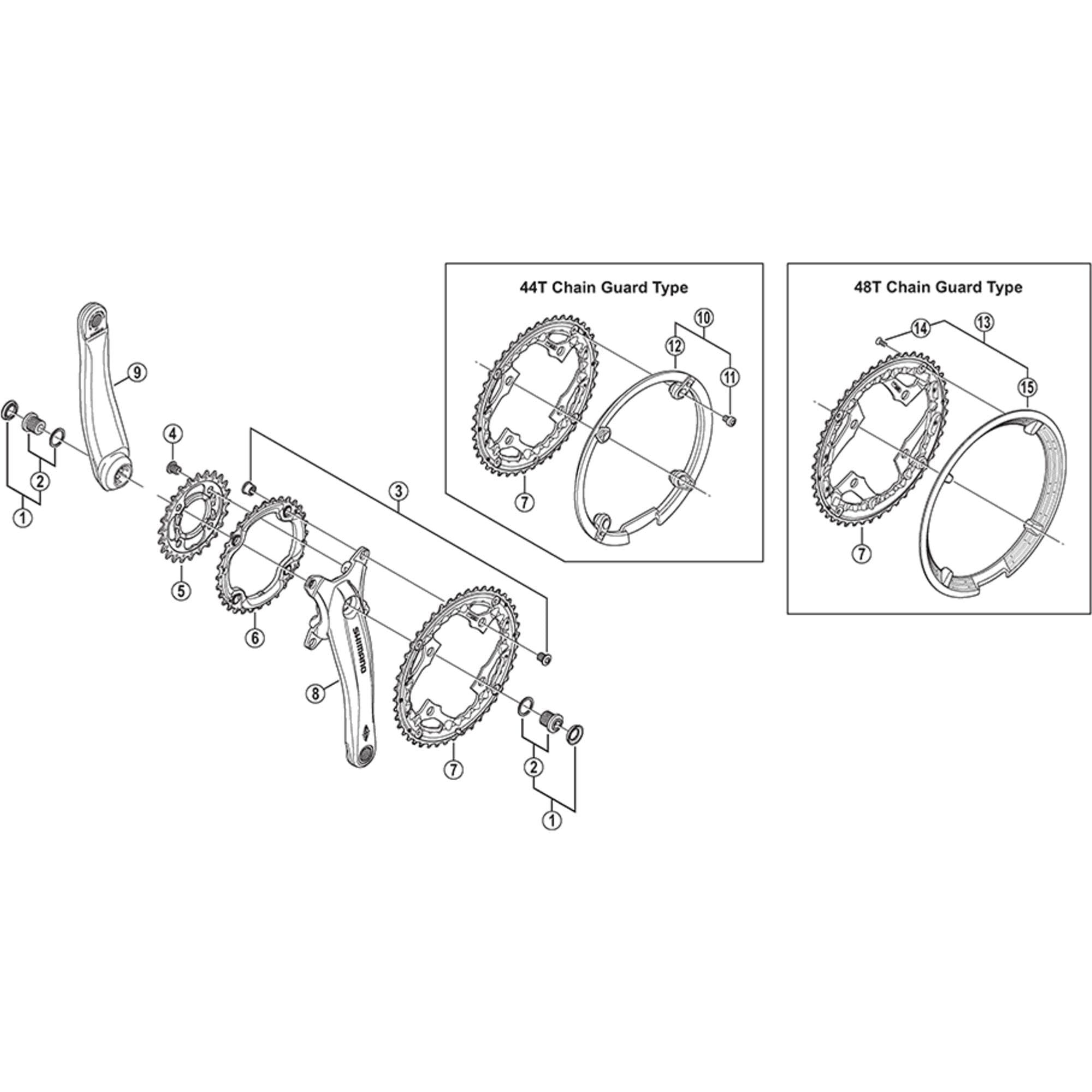 Shimano Spares FC-T521 chainring 36T-AL; black