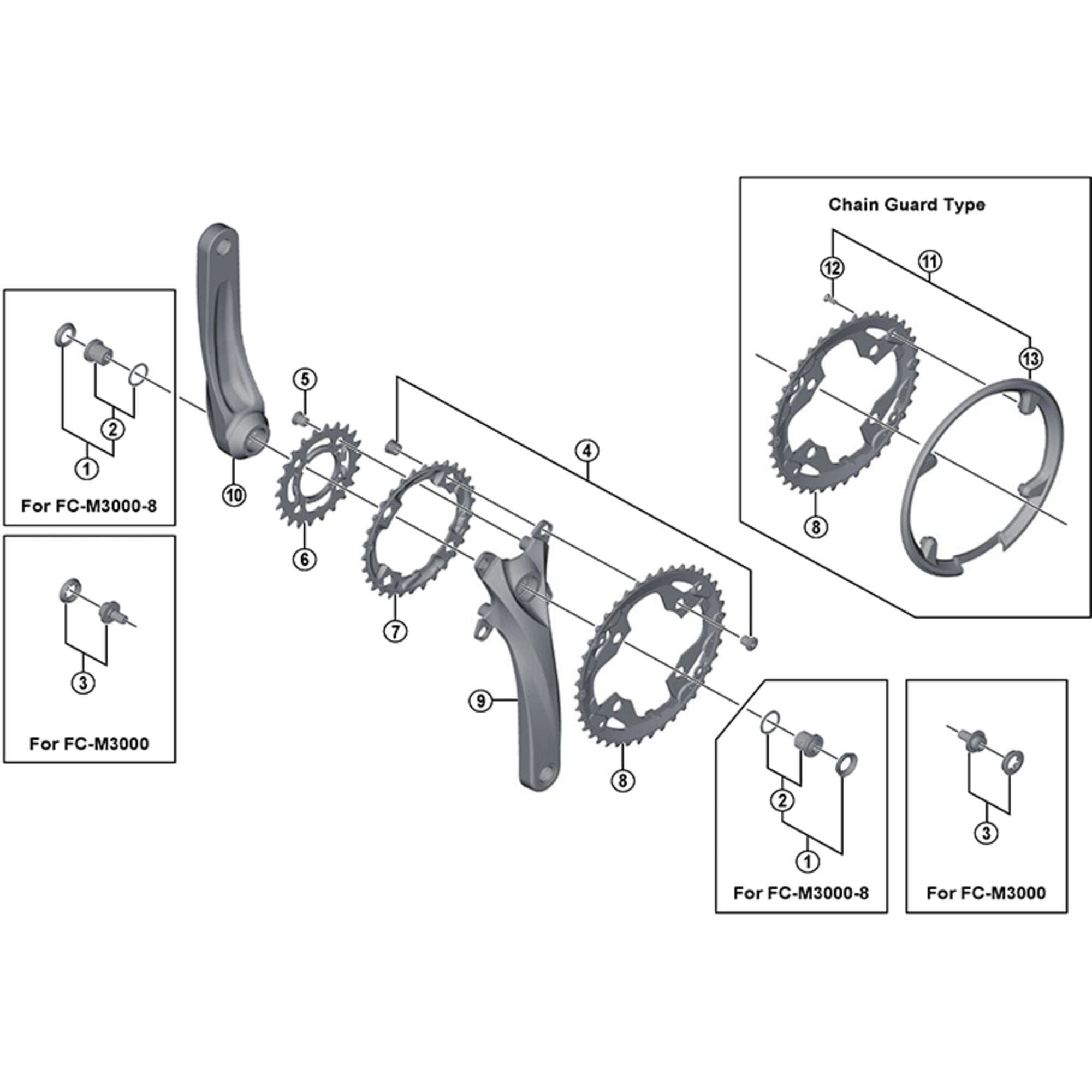 Shimano FC-M4000 Chainrings