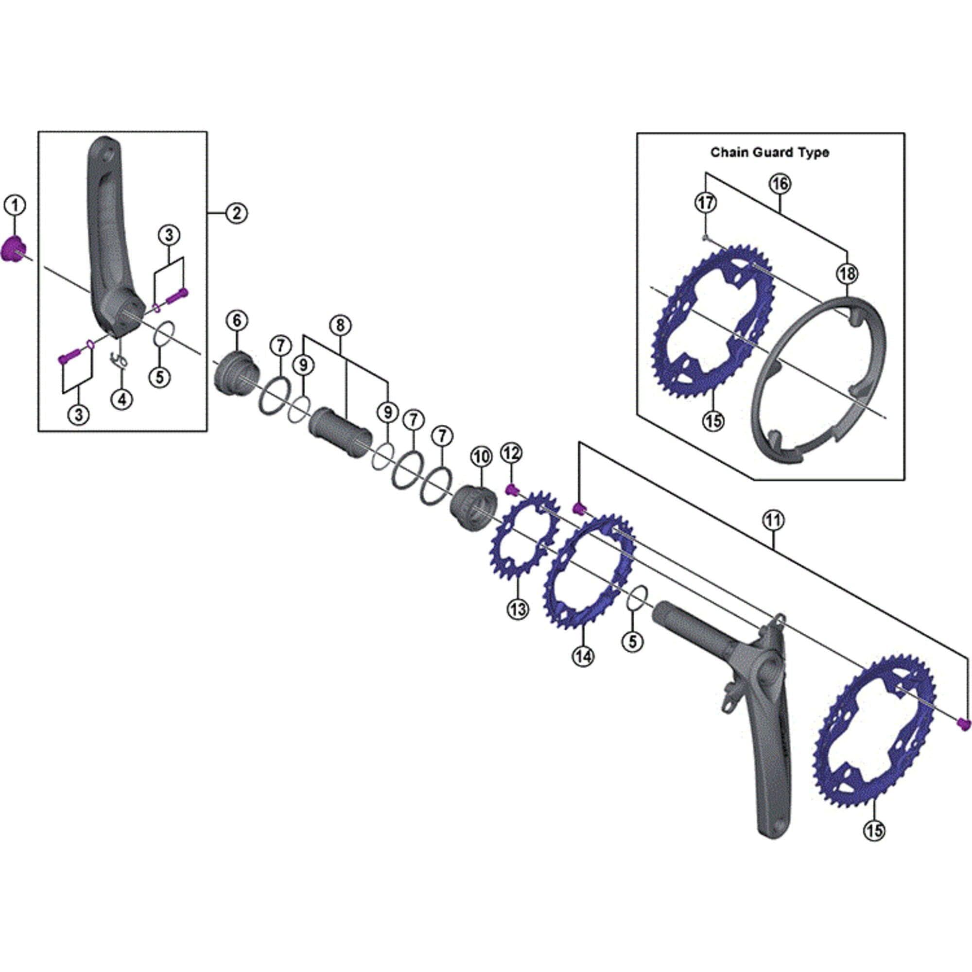 Shimano FC-M4000 Chainrings