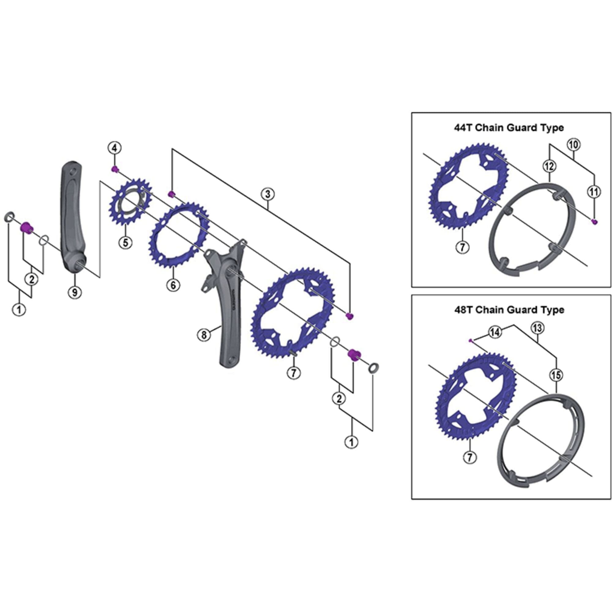 Shimano Spares FC-T4010 left hand crank arm, 170 mm, black