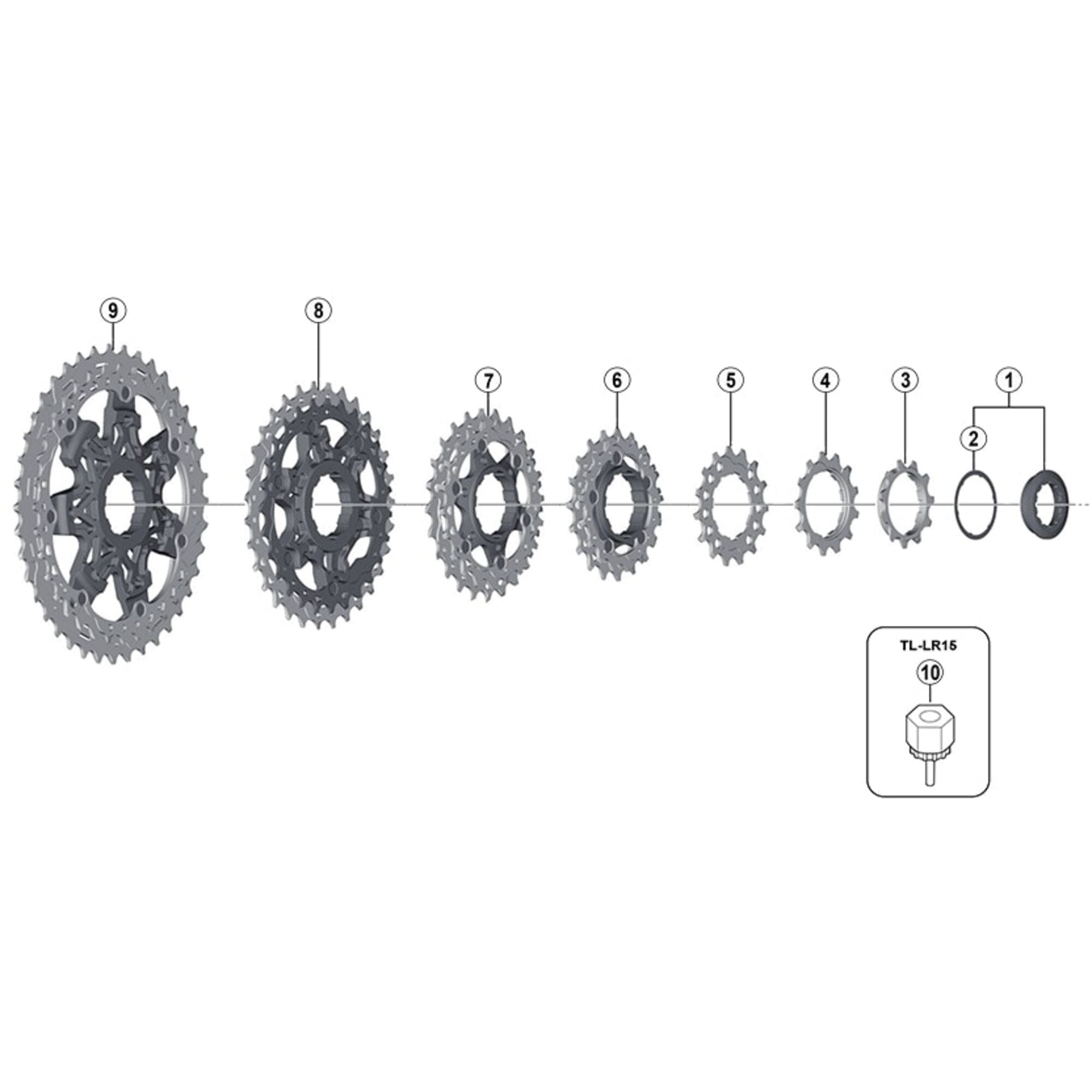 Shimano Spares CS-M9000 lock-ring and spacer