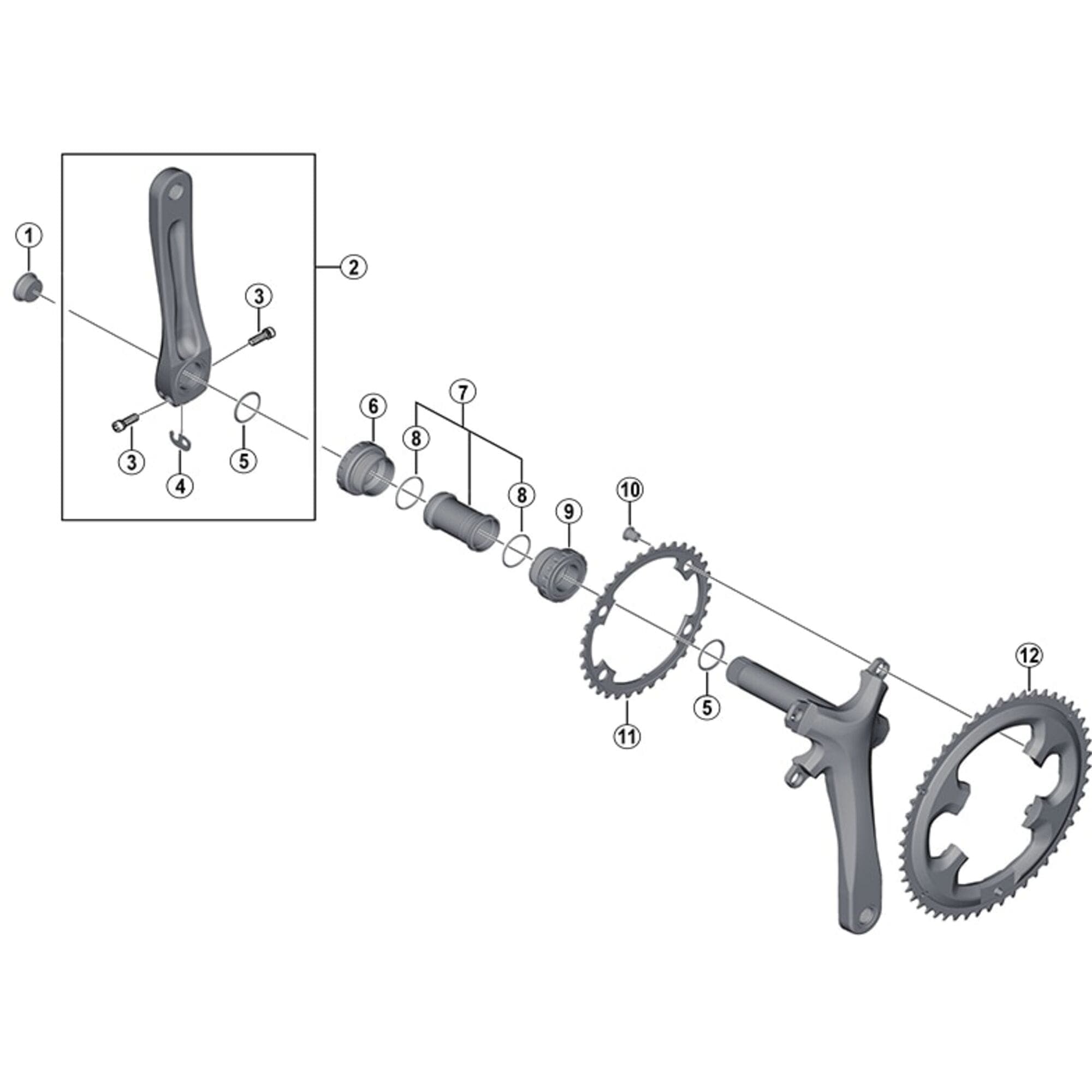 Shimano Spares FC-4700 chainring 52T-ML for 52-36T