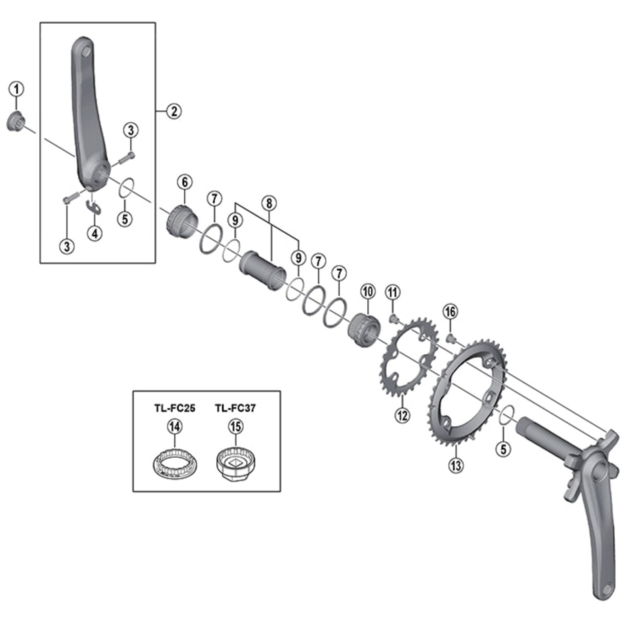 Shimano Deore XT FC-M8000 Inner Chainrings - 64mm BCD 4 Arm - SILVER