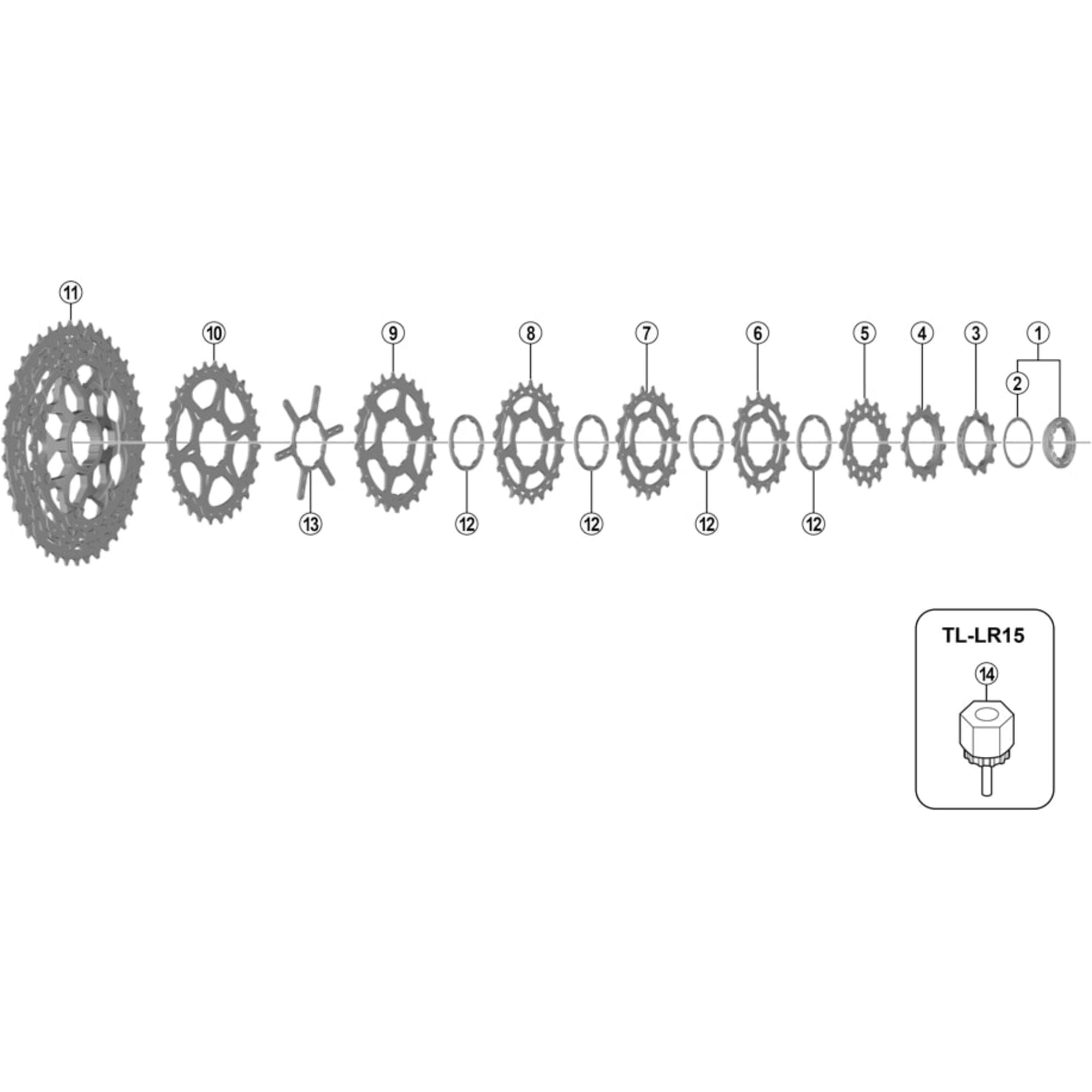 Shimano Spares CS-M7000 lock ring and spacer