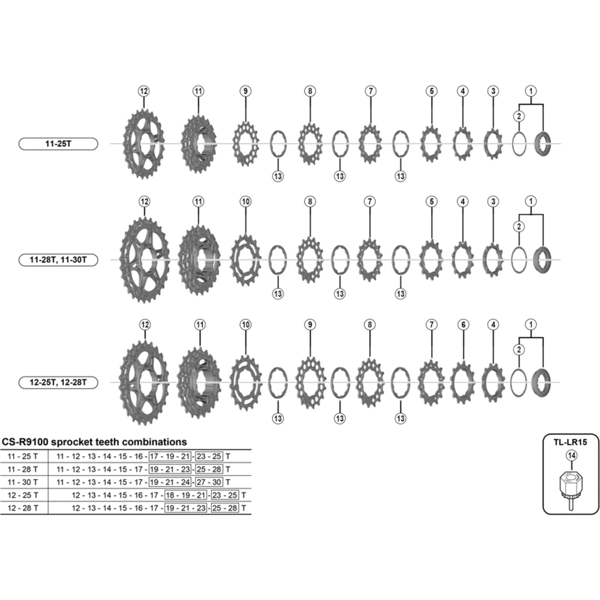 Shimano Spares CS-R9100 Lock Ring