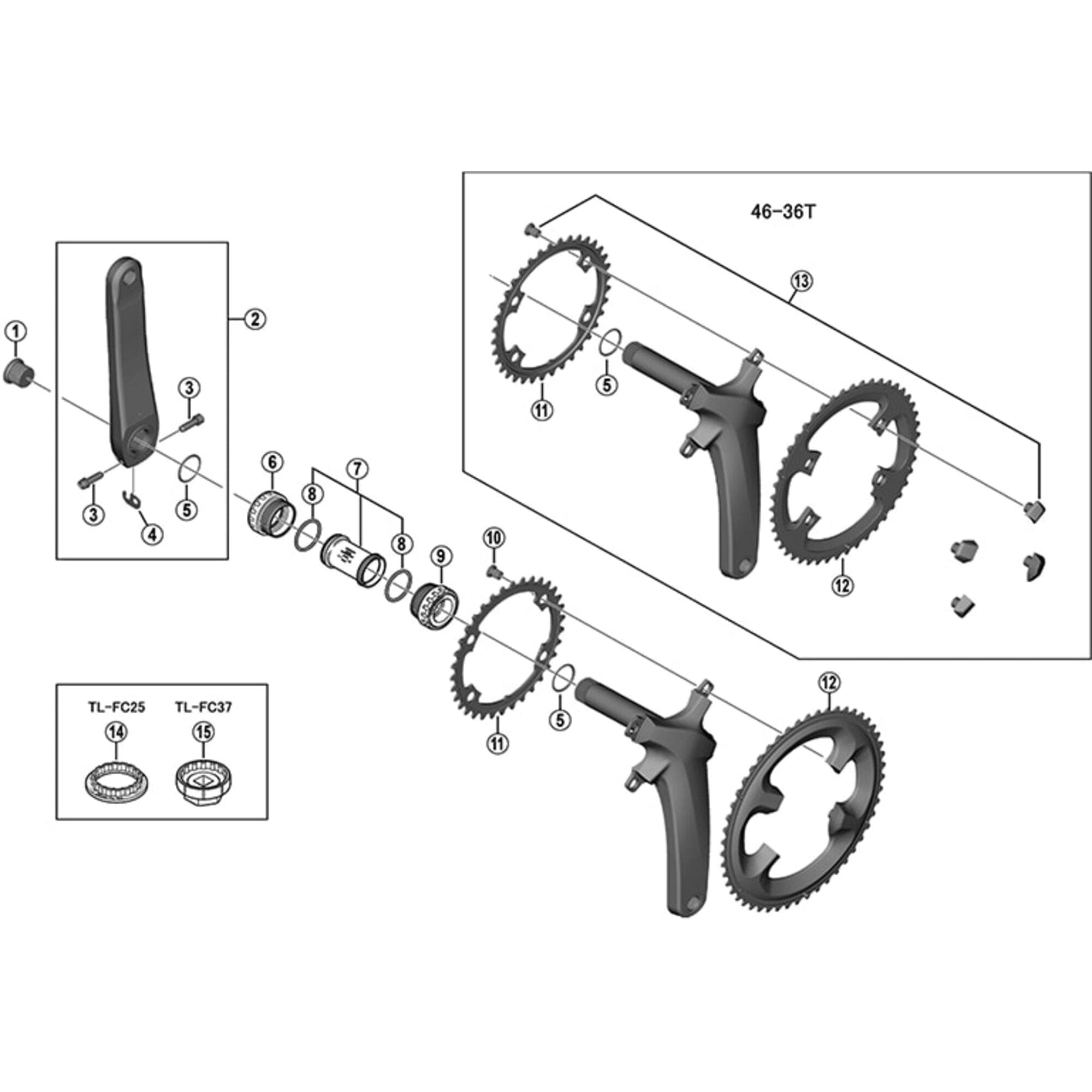 Shimano FC-R8000 Ultegra 11 speed outer chainring, 50T-MS