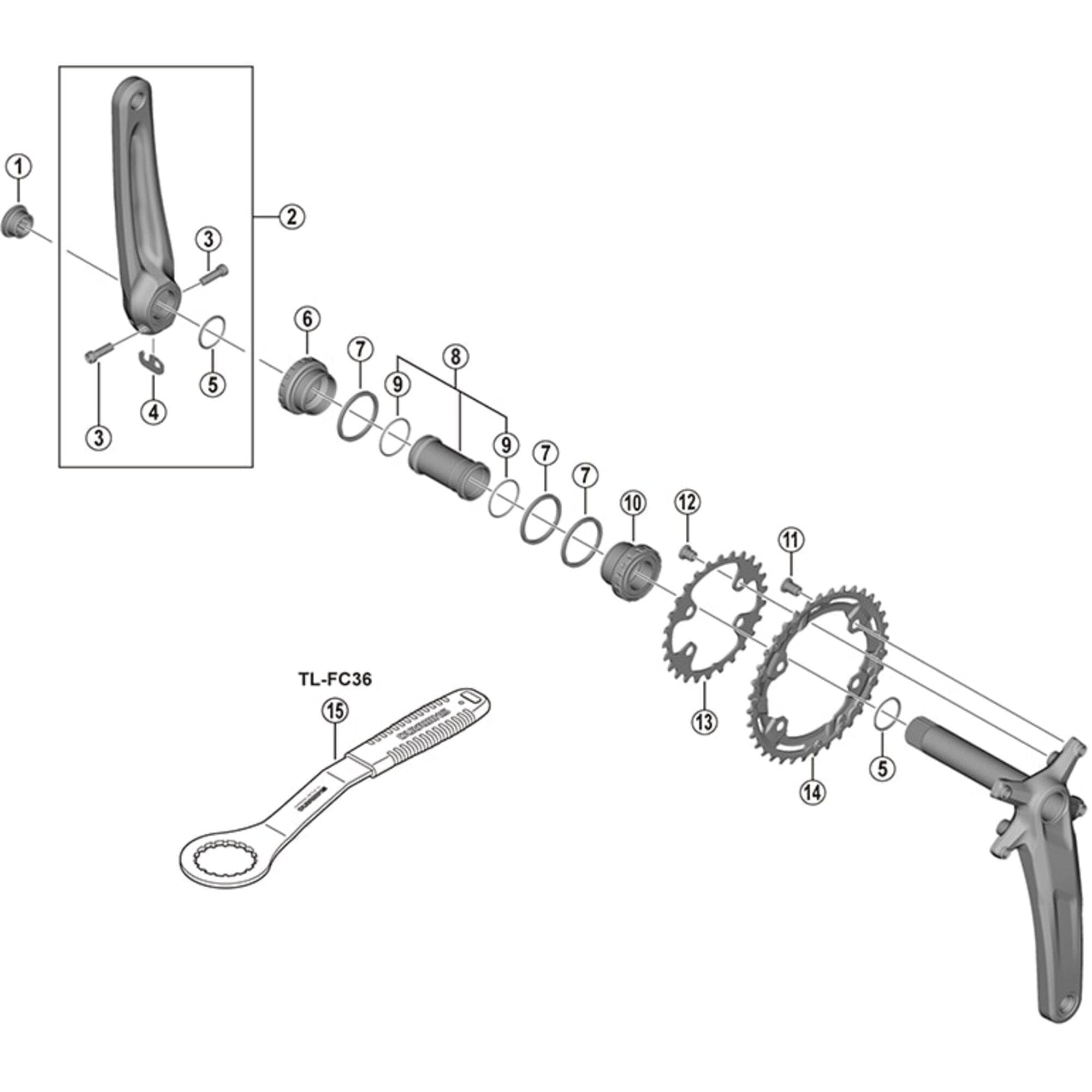 Shimano Spares FC-M6000/M4100 inner chainring; 26T-BF