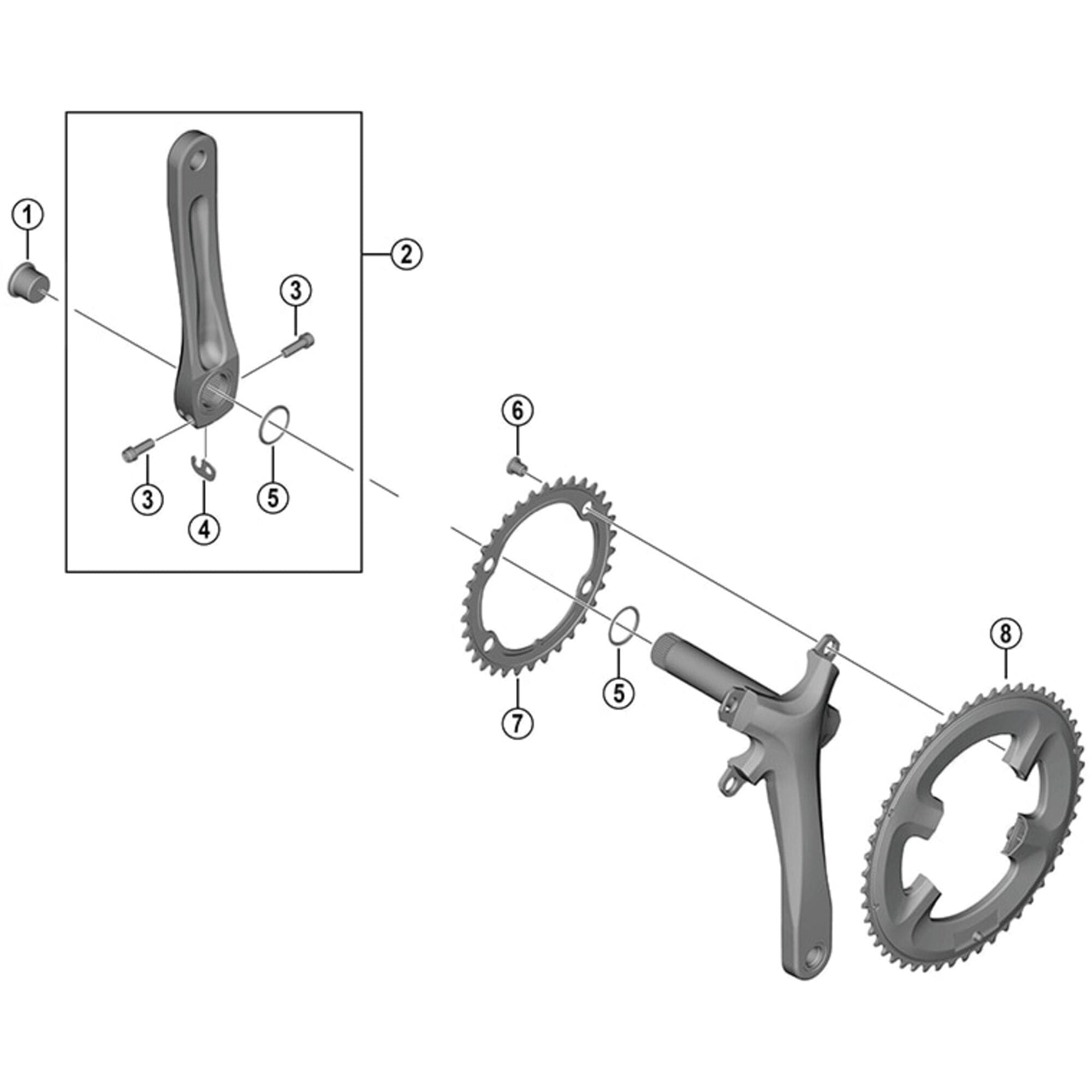 Shimano FCRS510 left hand crank arm unit Various Lengths