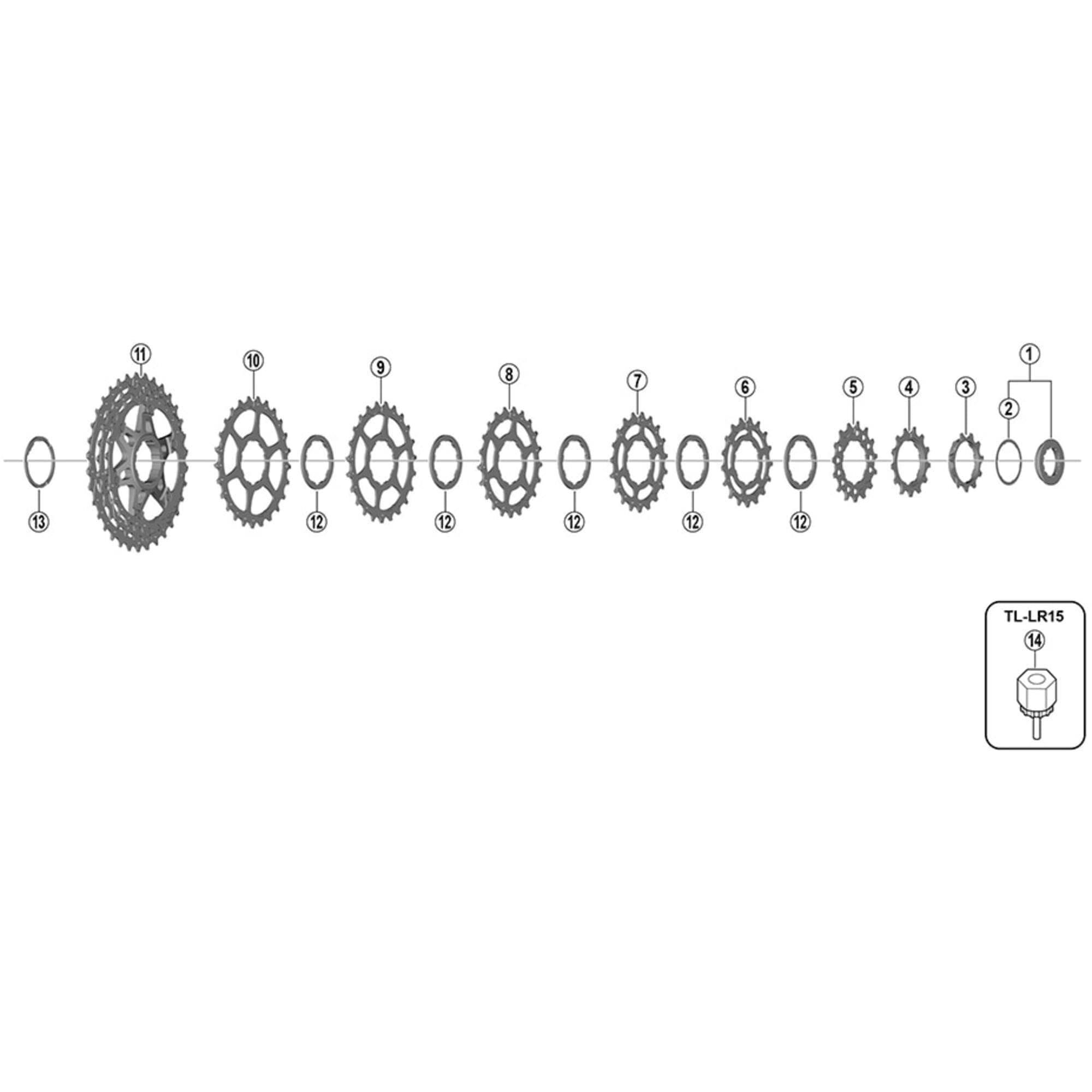 Shimano Spares CS-HG700-11 lock ring and spacer