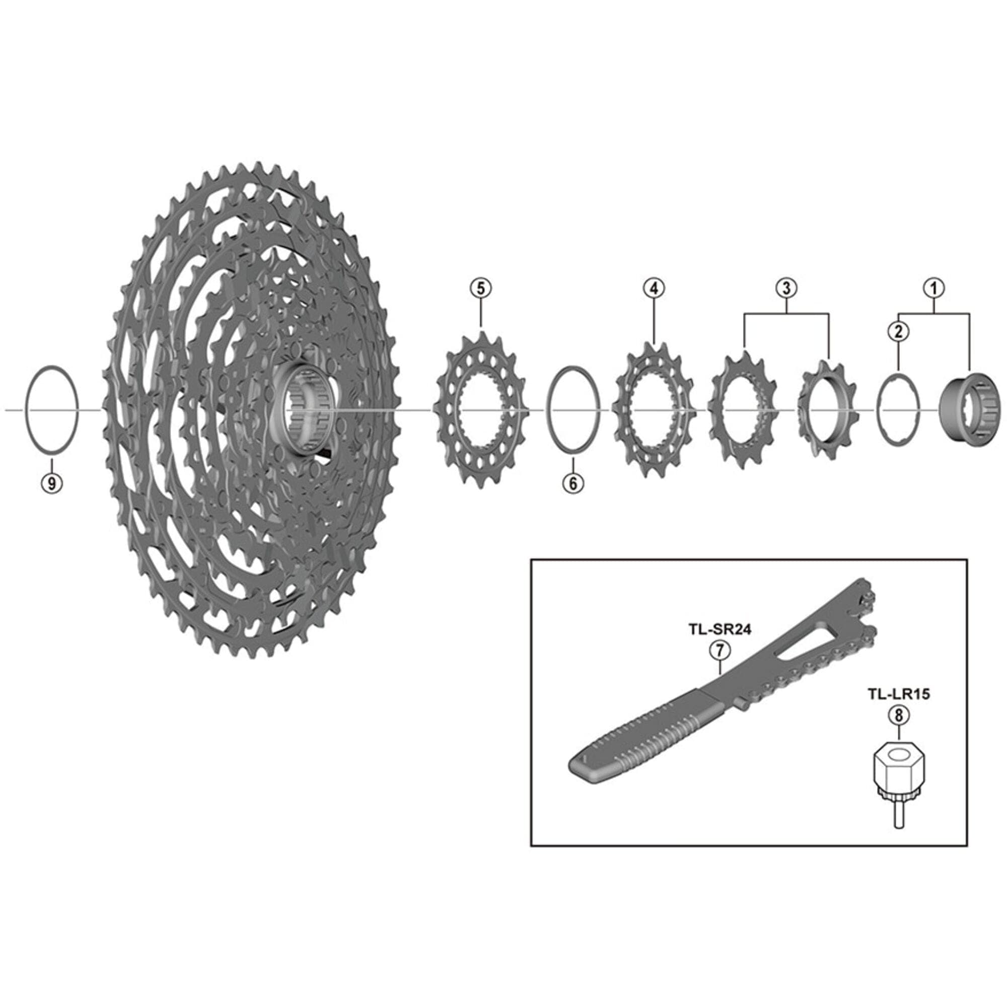 Shimano Spares CS-M9100 sprocket; 14T