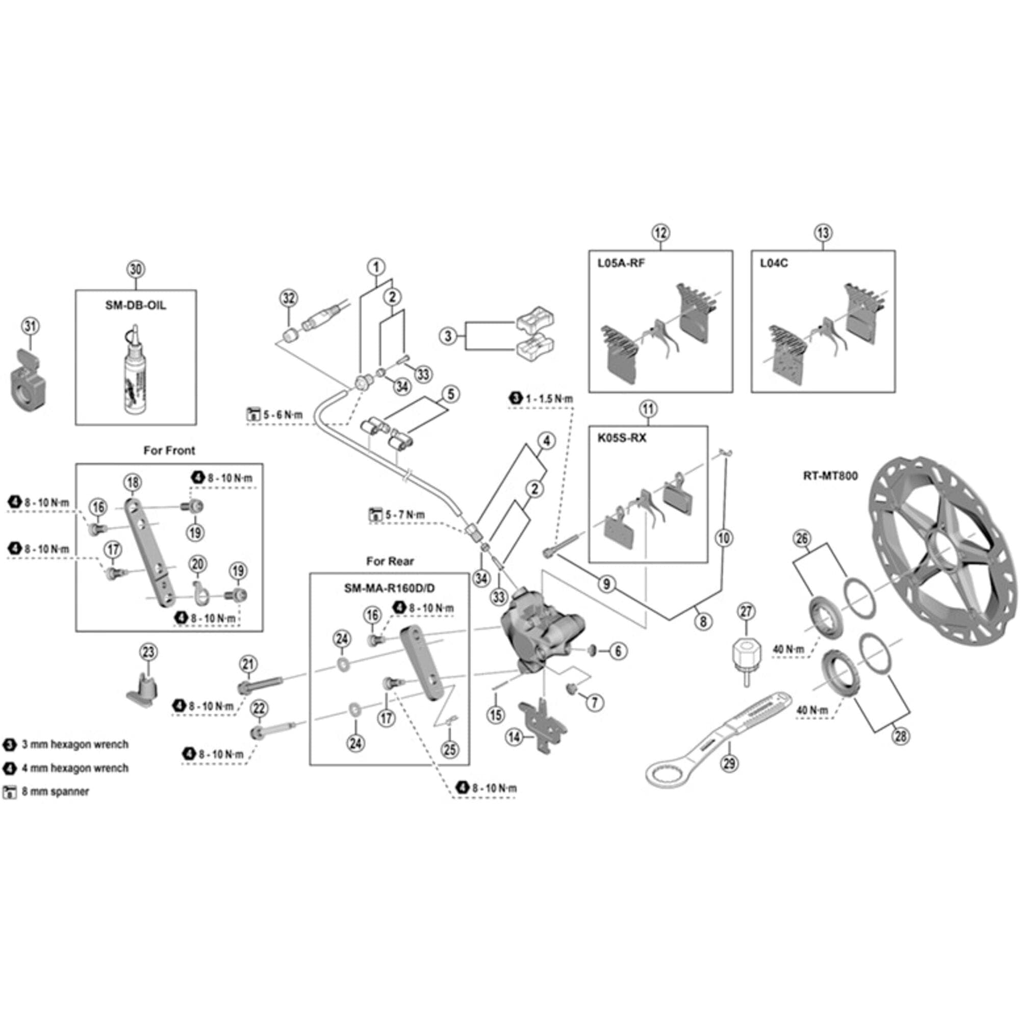 Shimano Spares HB-M8010 external lock ring and washer