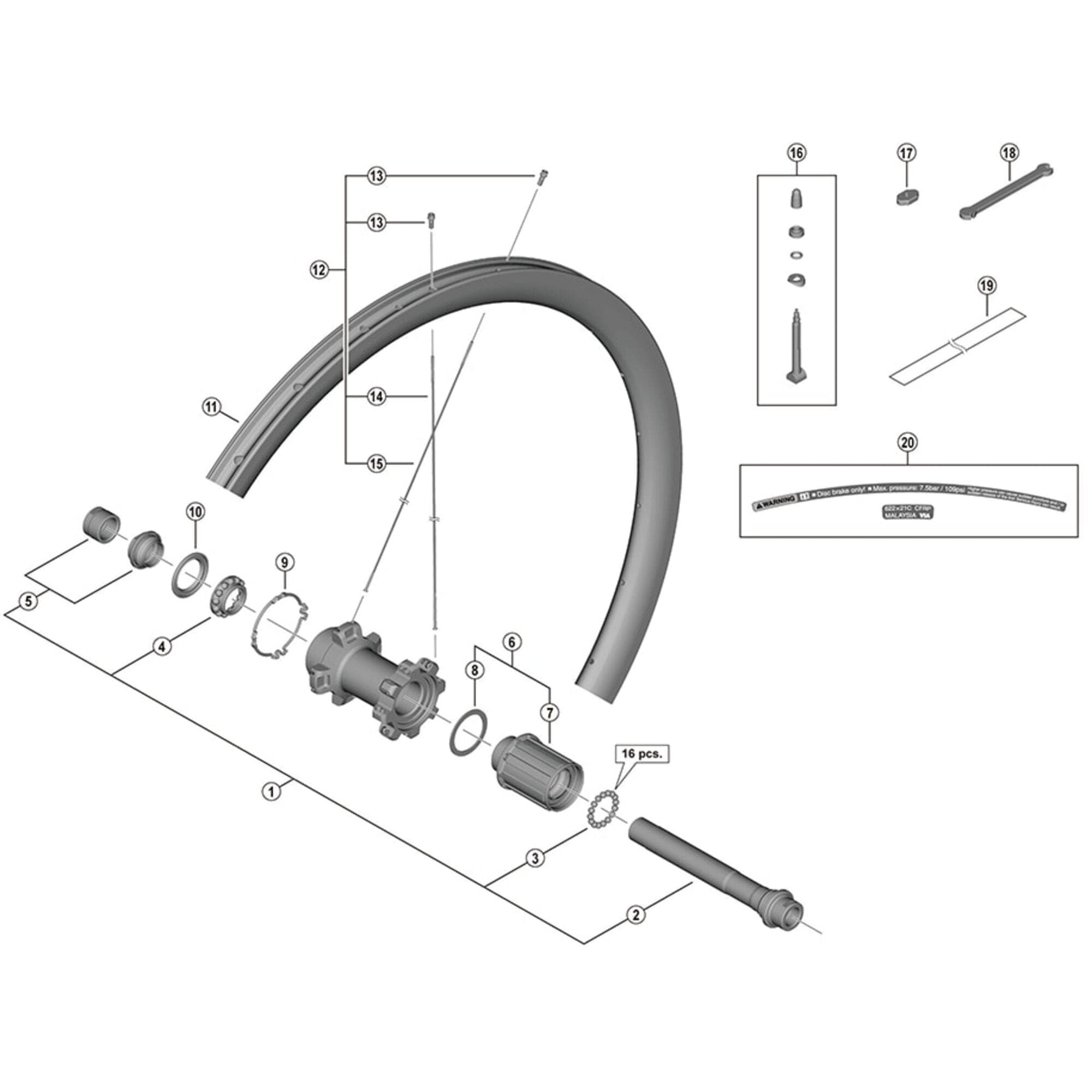 Shimano Spares FH-RS770 complete freewheel body